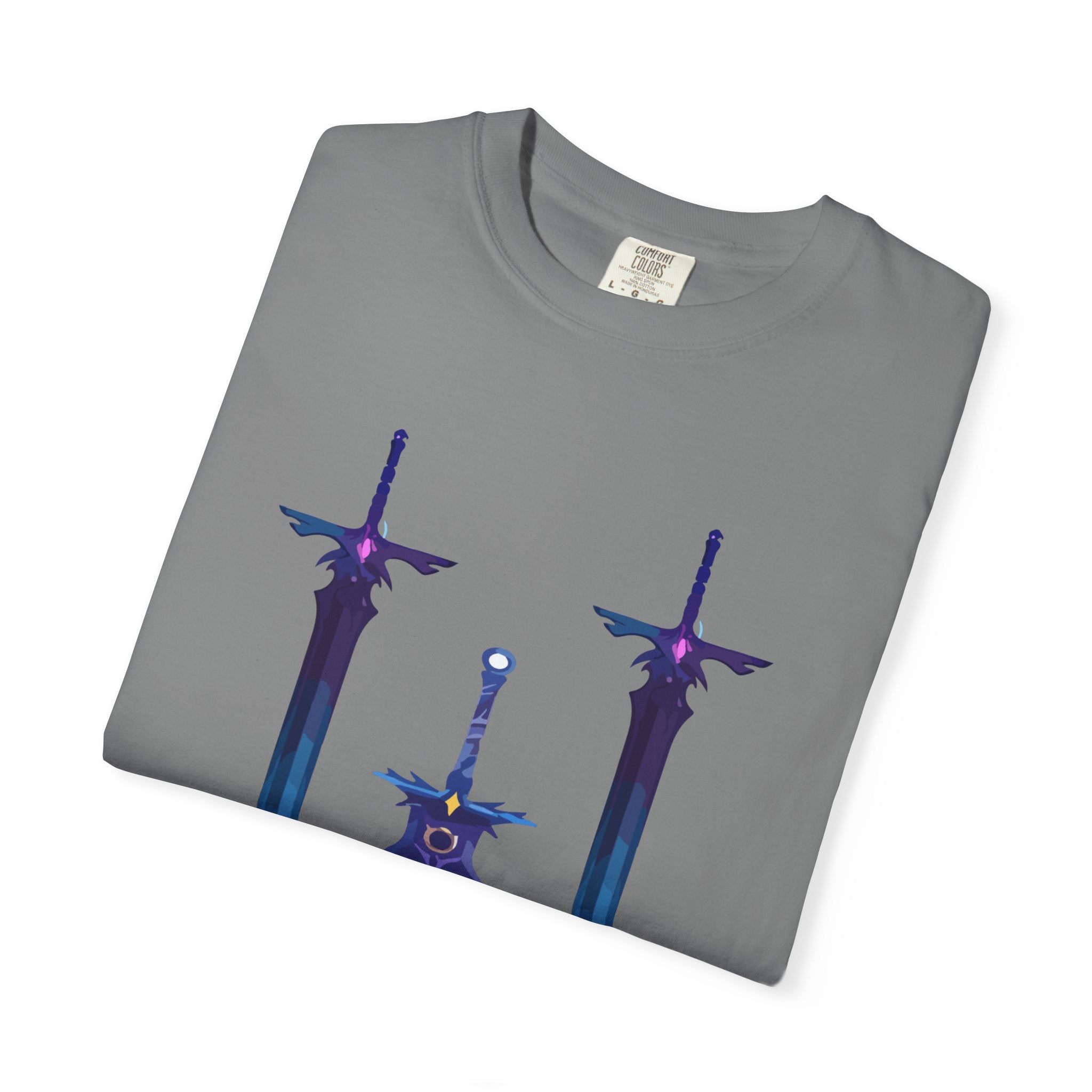 Magical Aura Swords Graphic Printed T-shirt — Pastel Fantasy Magical Swords