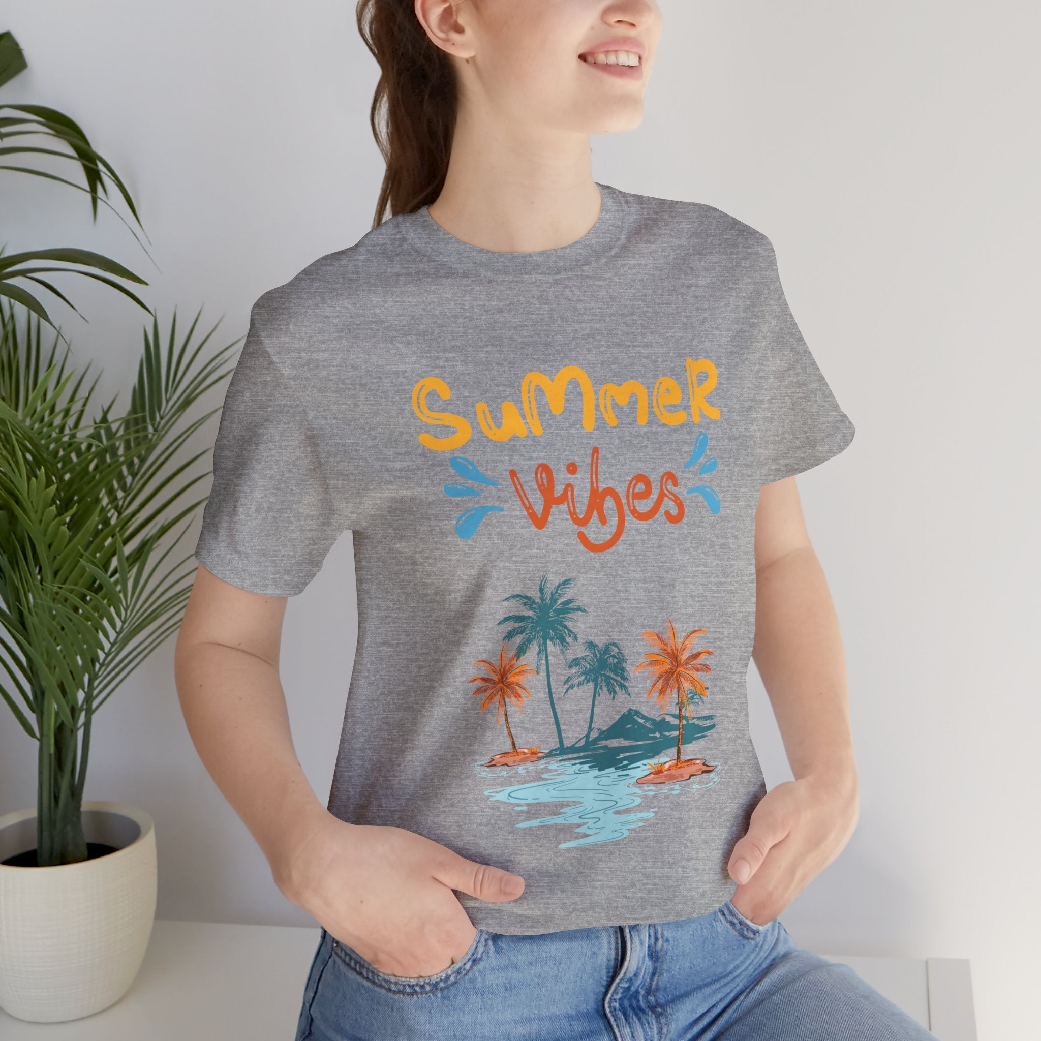 Hello Summer Tee – Pastel Beach Graphic T-Shirt