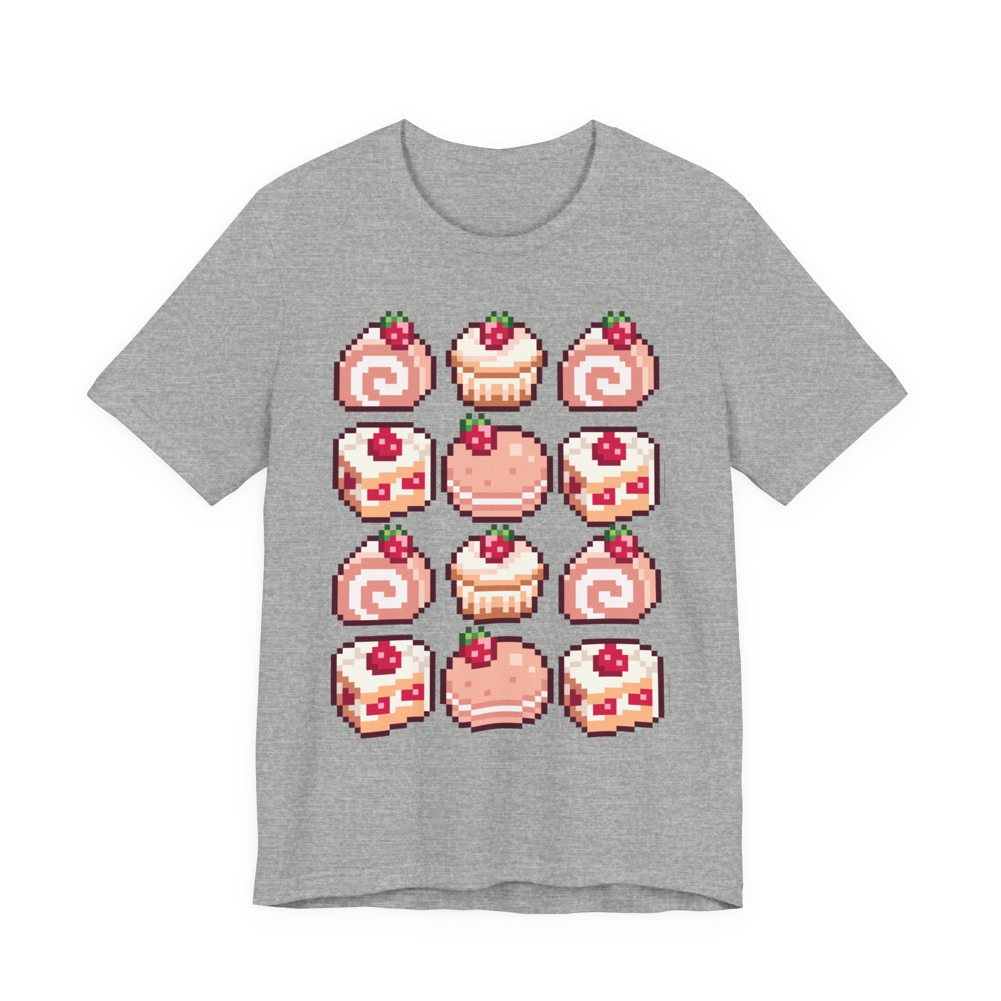Kawaii Strawberry Pastry T-Shirt — Cute Pixel Dessert Tee