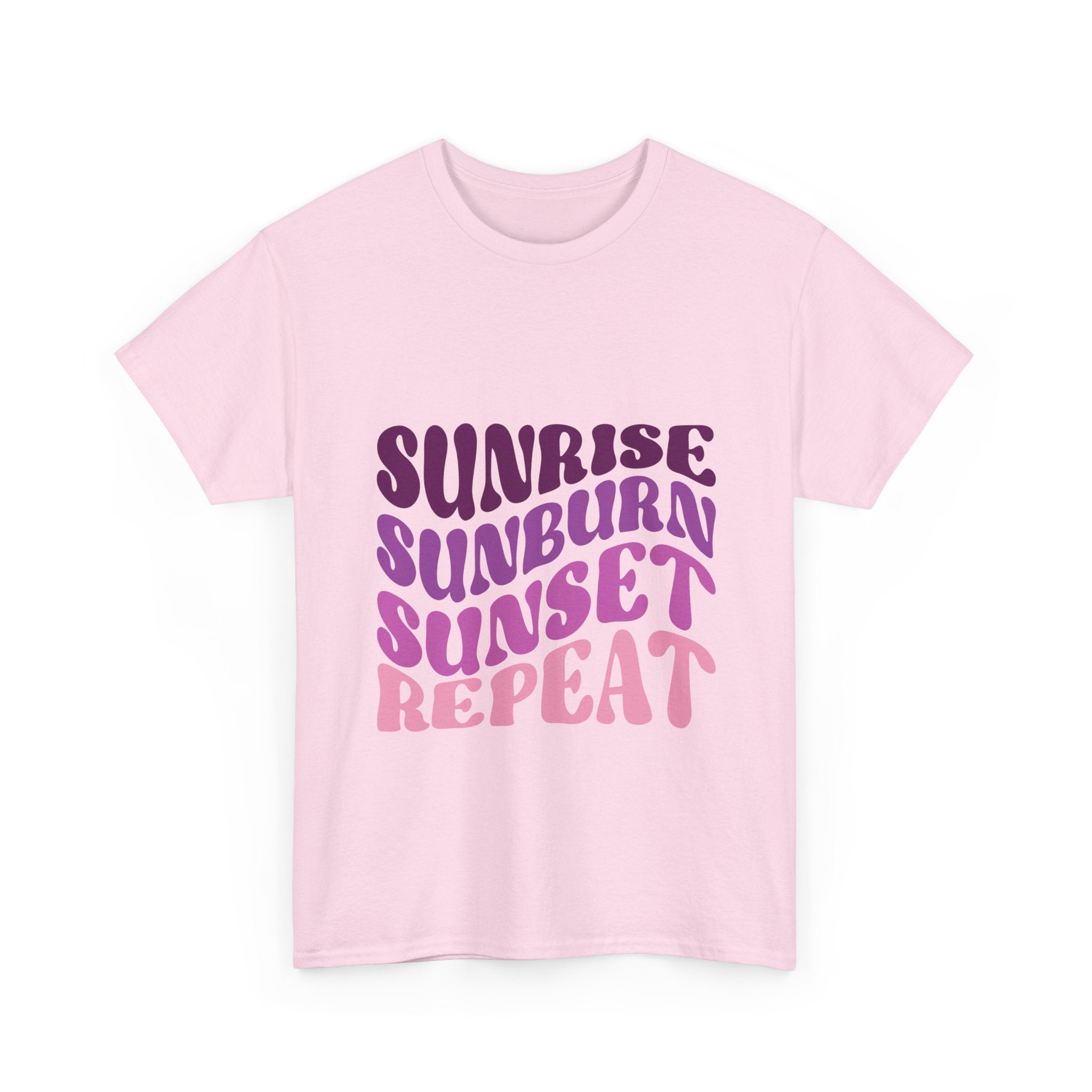 Sunrise Sunburn Sunset Repeat Retro Beach Tee