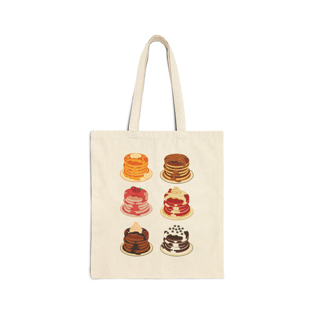 Colourfull Delicious Pancake Stack Cotton Tote Bag — Cute Brunch Grocery Tote