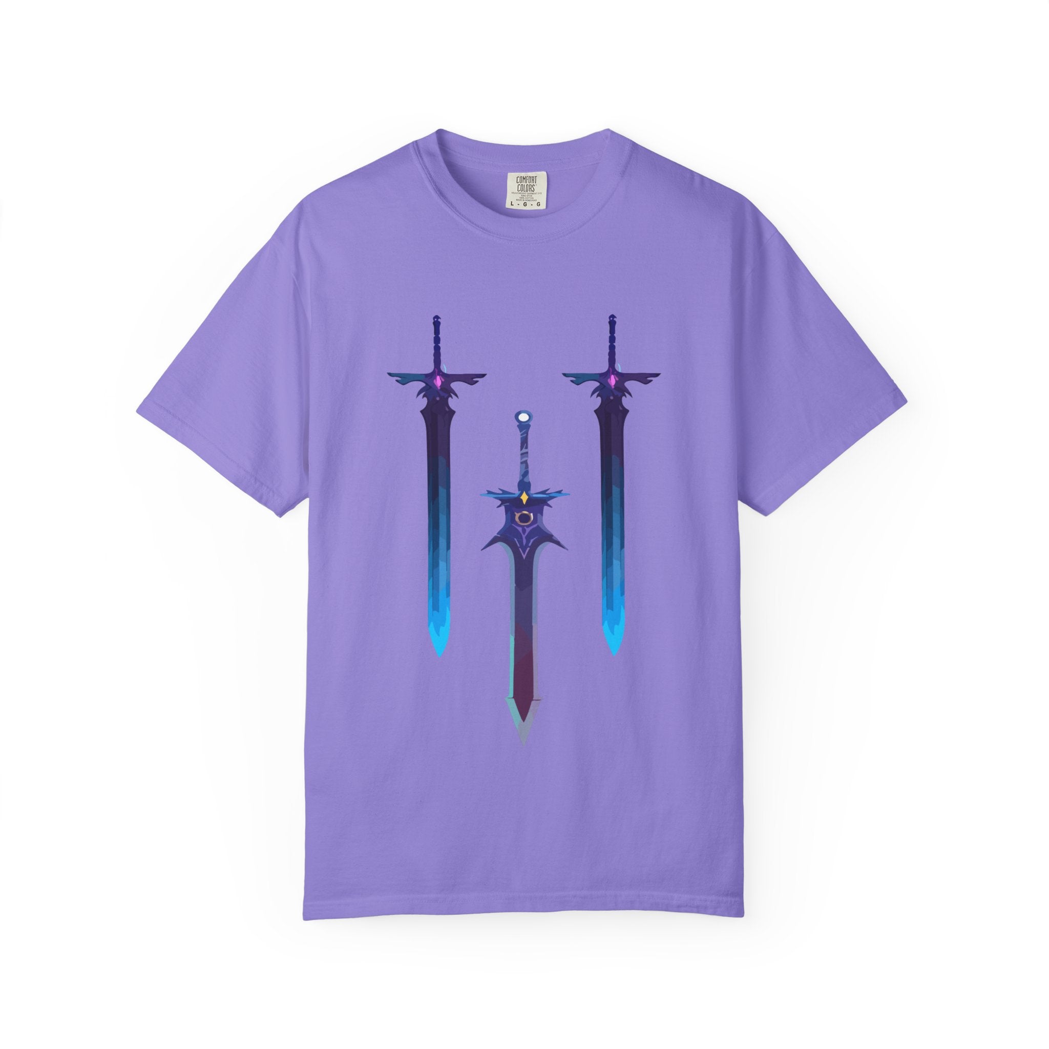 Magical Aura Swords Graphic Printed T-shirt — Pastel Fantasy Magical Swords