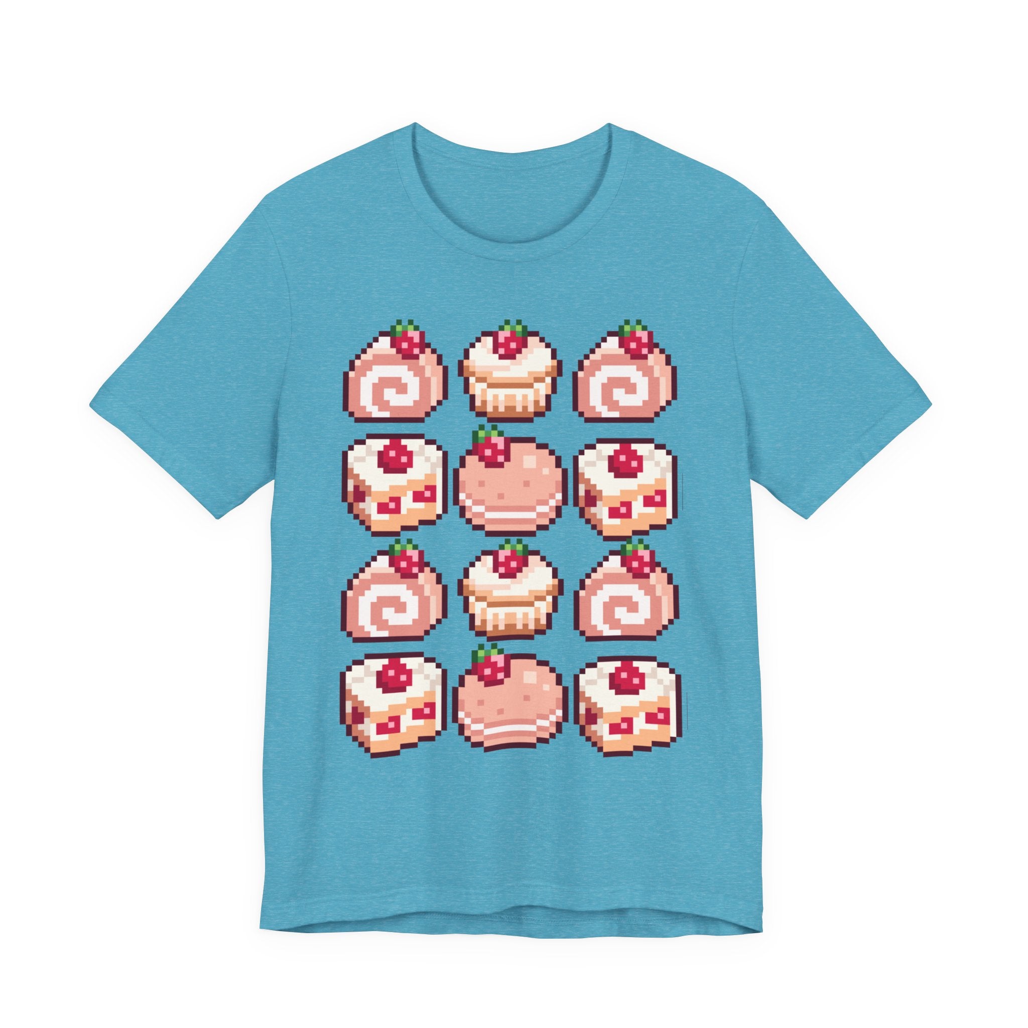 Kawaii Strawberry Pastry T-Shirt — Cute Pixel Dessert Tee