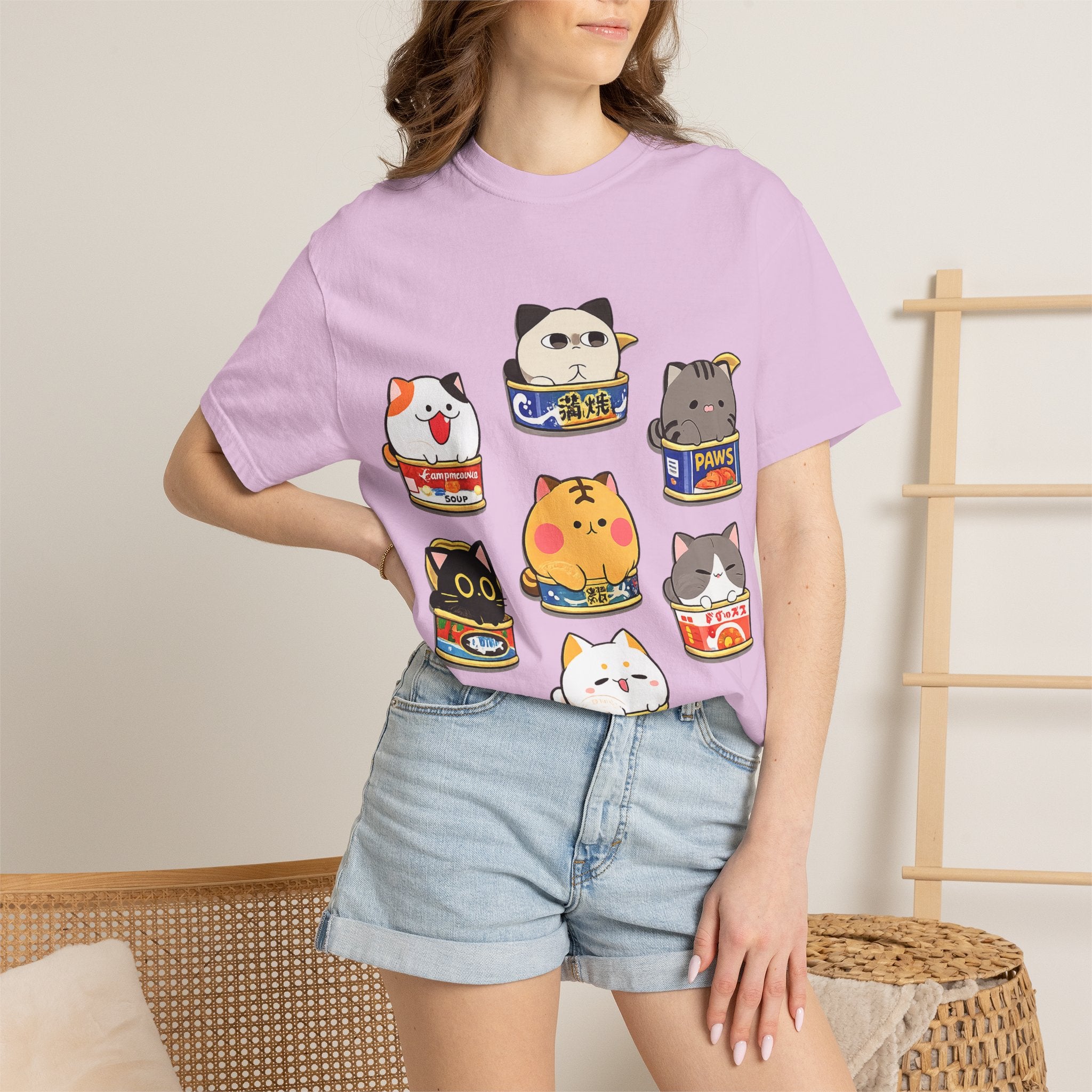 Cute Cat Sushi T-Shirt — Kawaii Cat Can Crewneck
