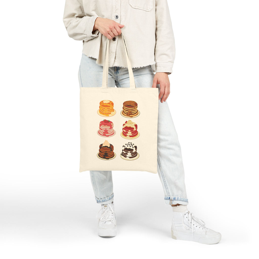 Colourfull Delicious Pancake Stack Cotton Tote Bag — Cute Brunch Grocery Tote