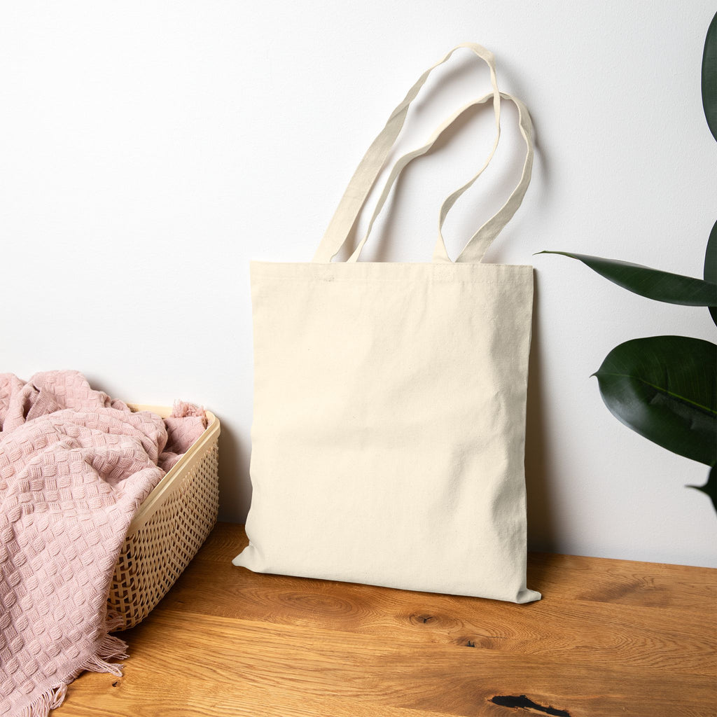 Floral Blossom Pink & Purple Wildflower Cotton Canvas Tote Bag