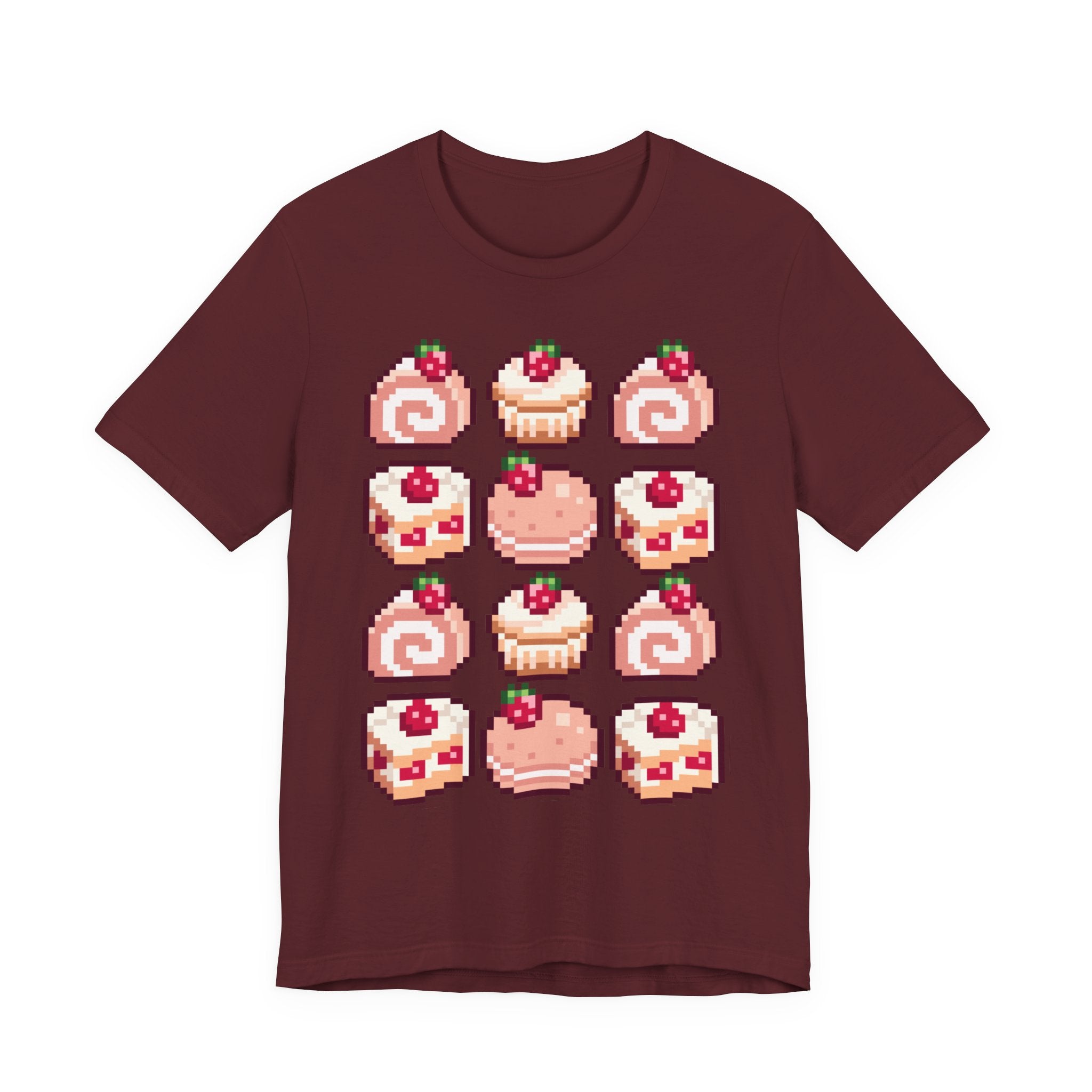 Kawaii Strawberry Pastry T-Shirt — Cute Pixel Dessert Tee