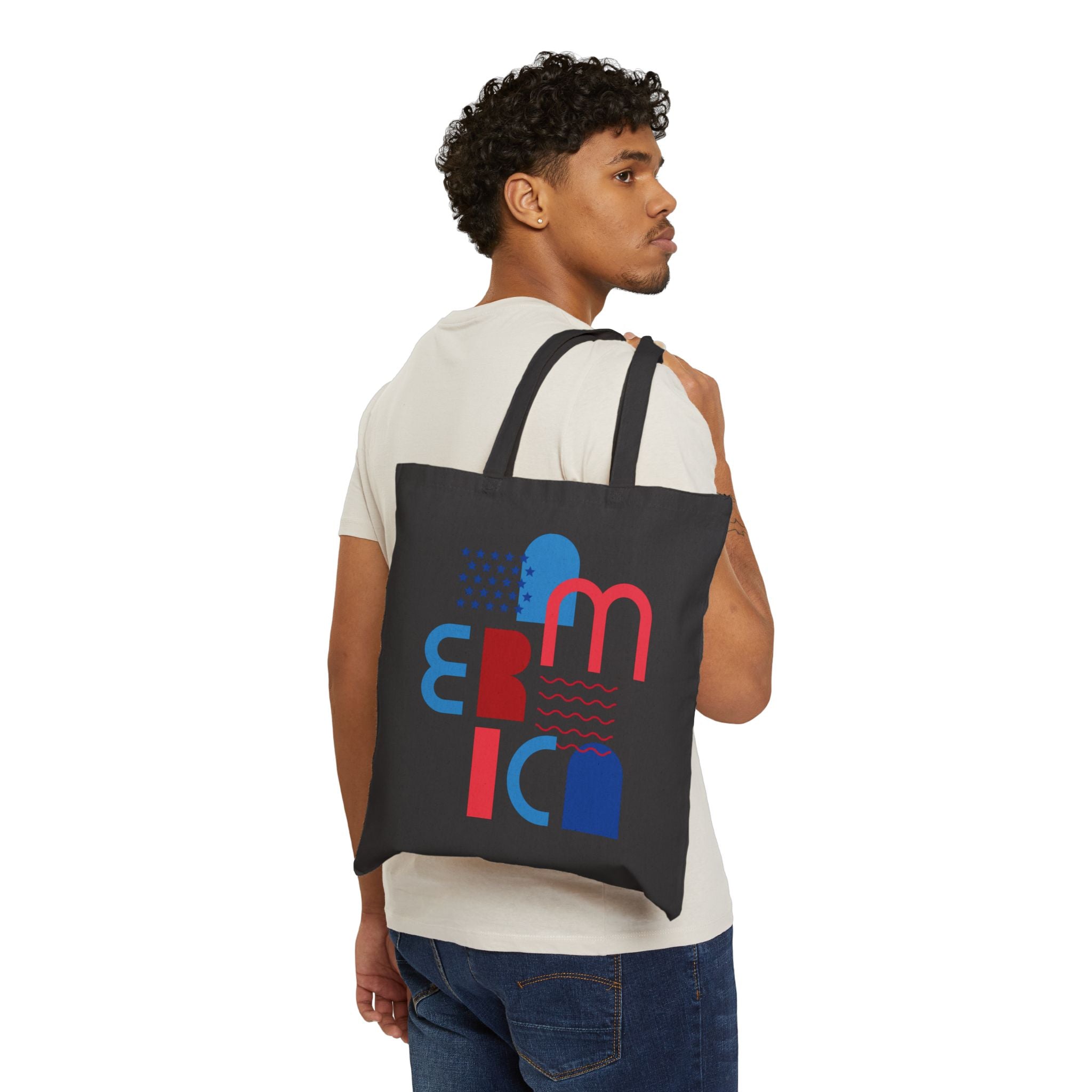 Cool American Vibes Cotton Canvas Tote Bag