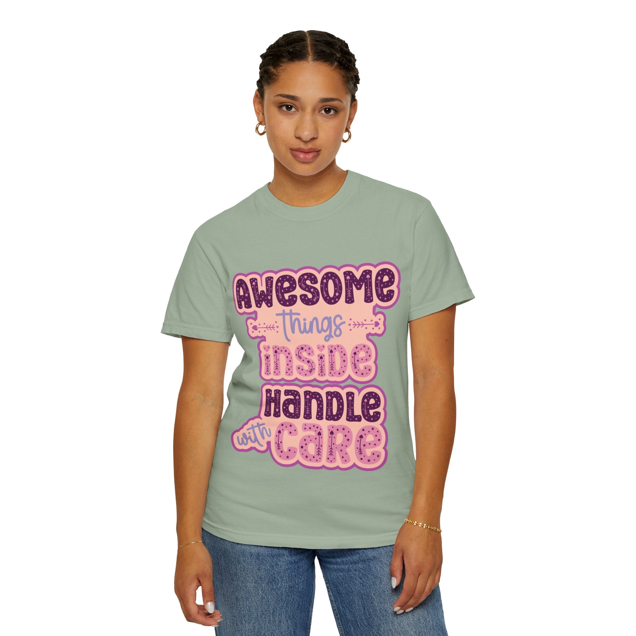 Retro "Awesome Things Inside, Handle With Care" T-Shirt