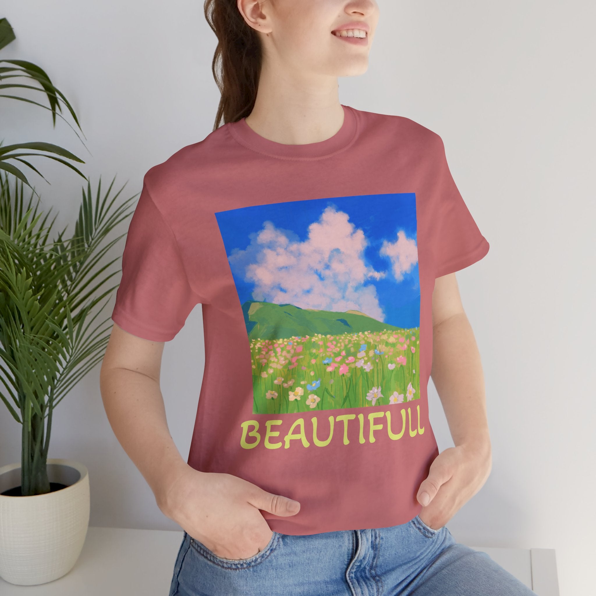 Floral Field Printed T-Shirt — Beautiful Floral Daily Wear