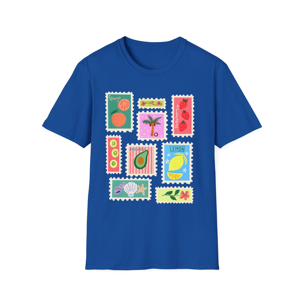 Fruit Patch Graphic T-Shirt — Tropical Citrus & Avocado Art Tee