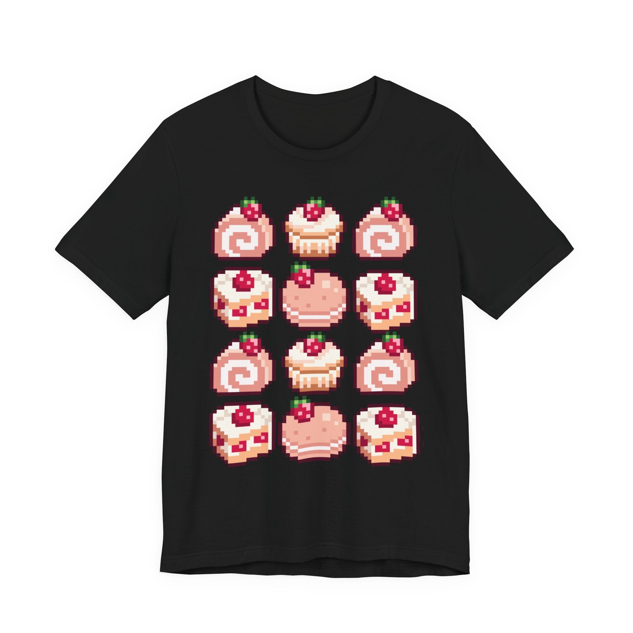 Kawaii Strawberry Pastry T-Shirt — Cute Pixel Dessert Tee