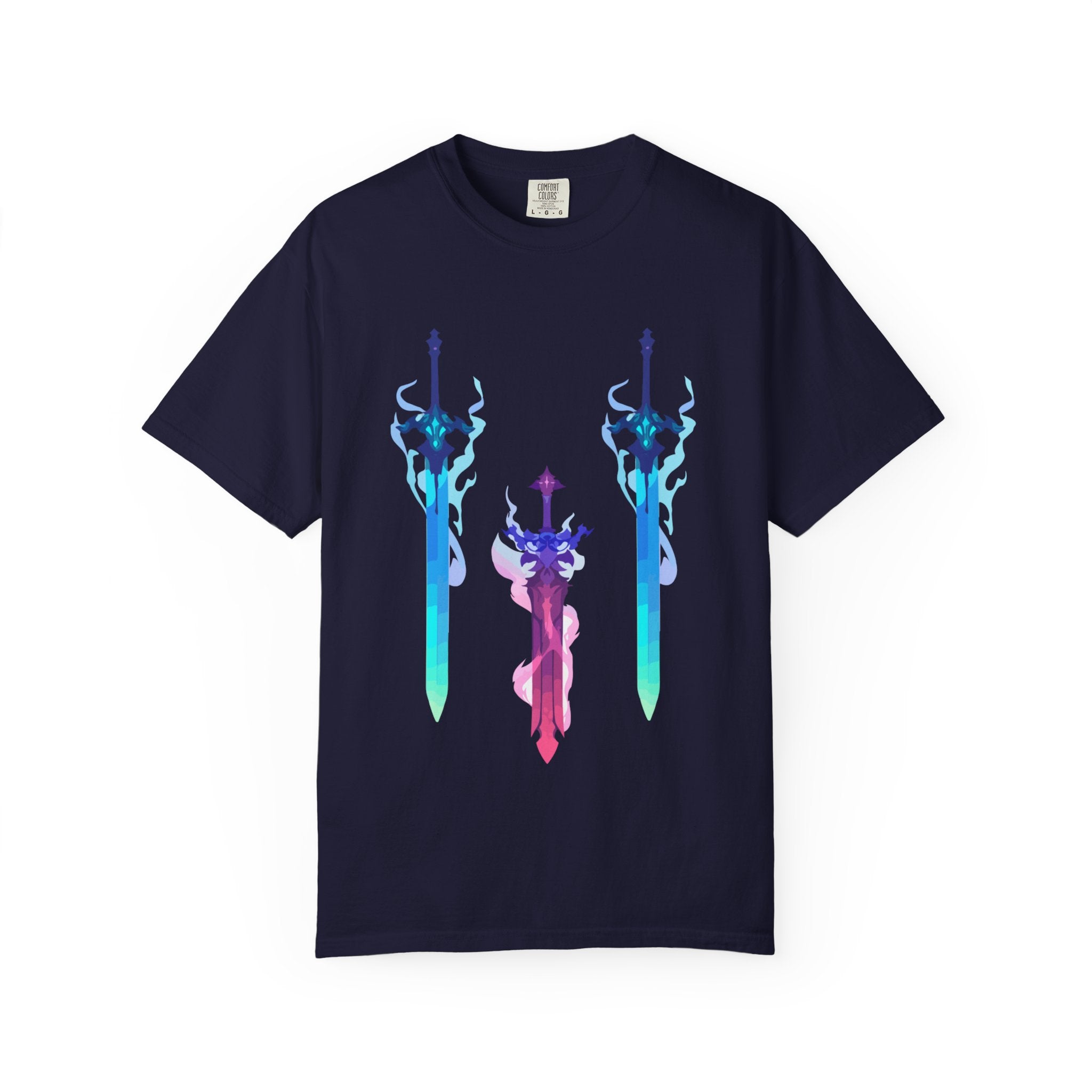 Aura Swords Graphic T-Shirt — Pastel Fantasy Trio