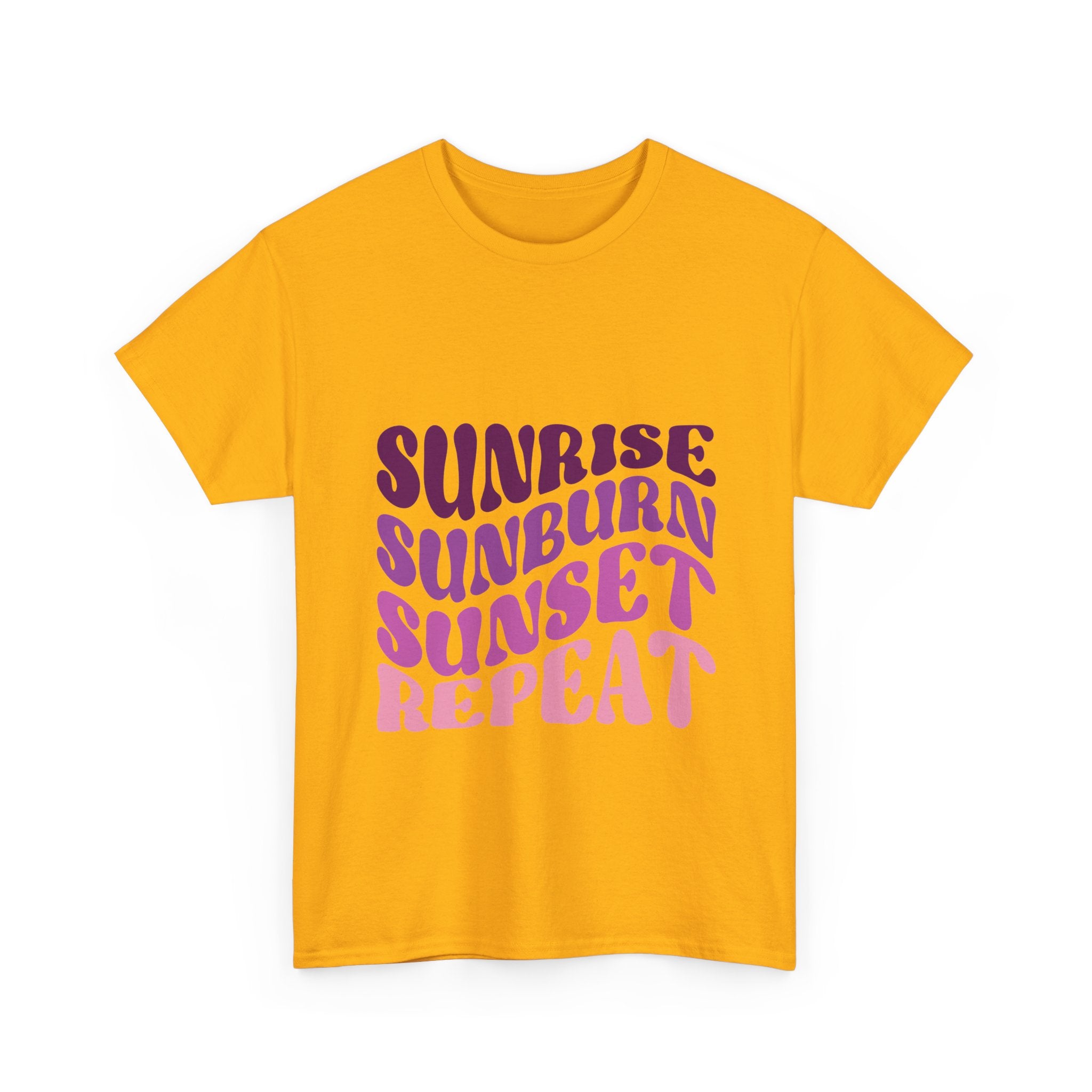 Sunrise Sunburn Sunset Repeat Retro Beach Tee