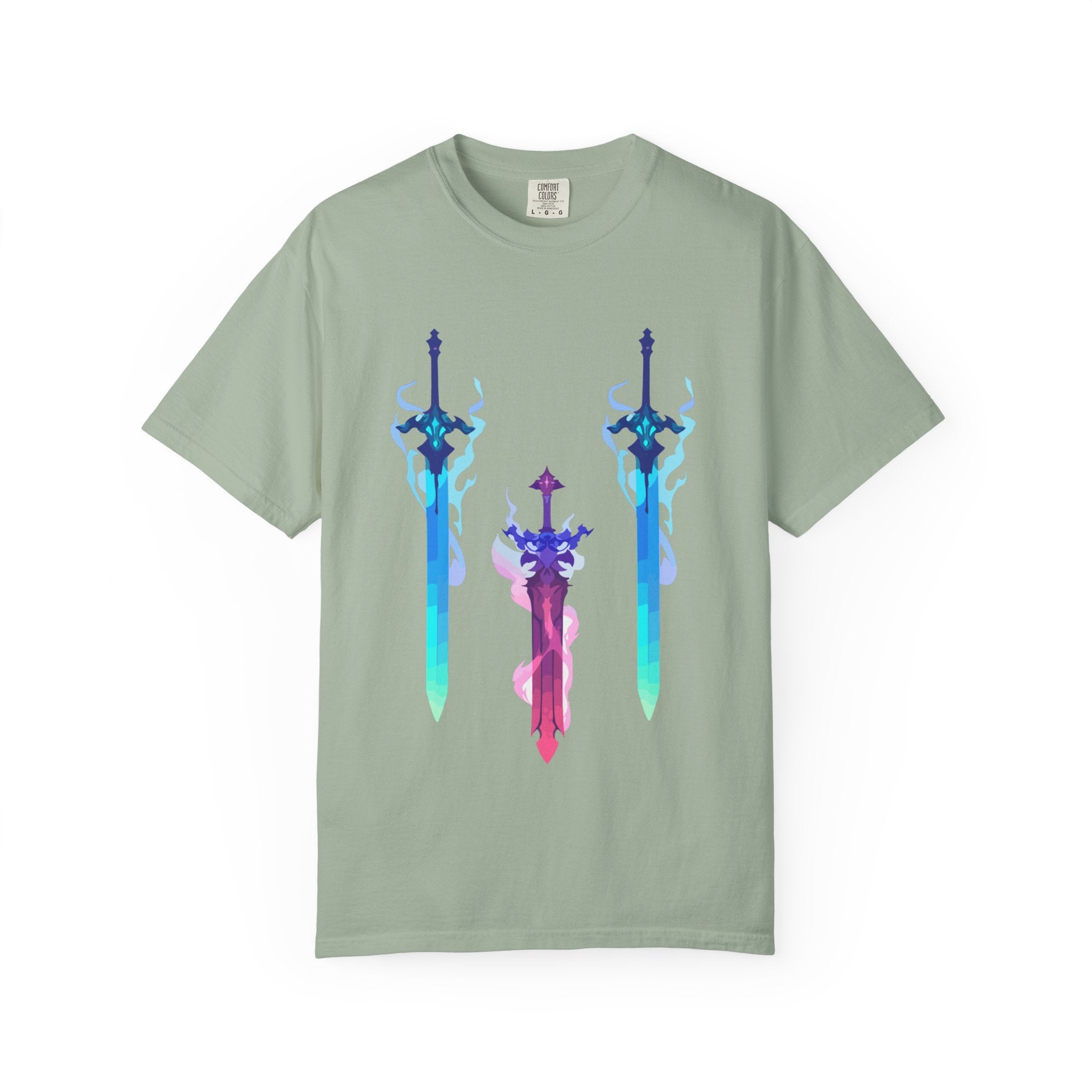 Aura Swords Graphic T-Shirt — Pastel Fantasy Trio