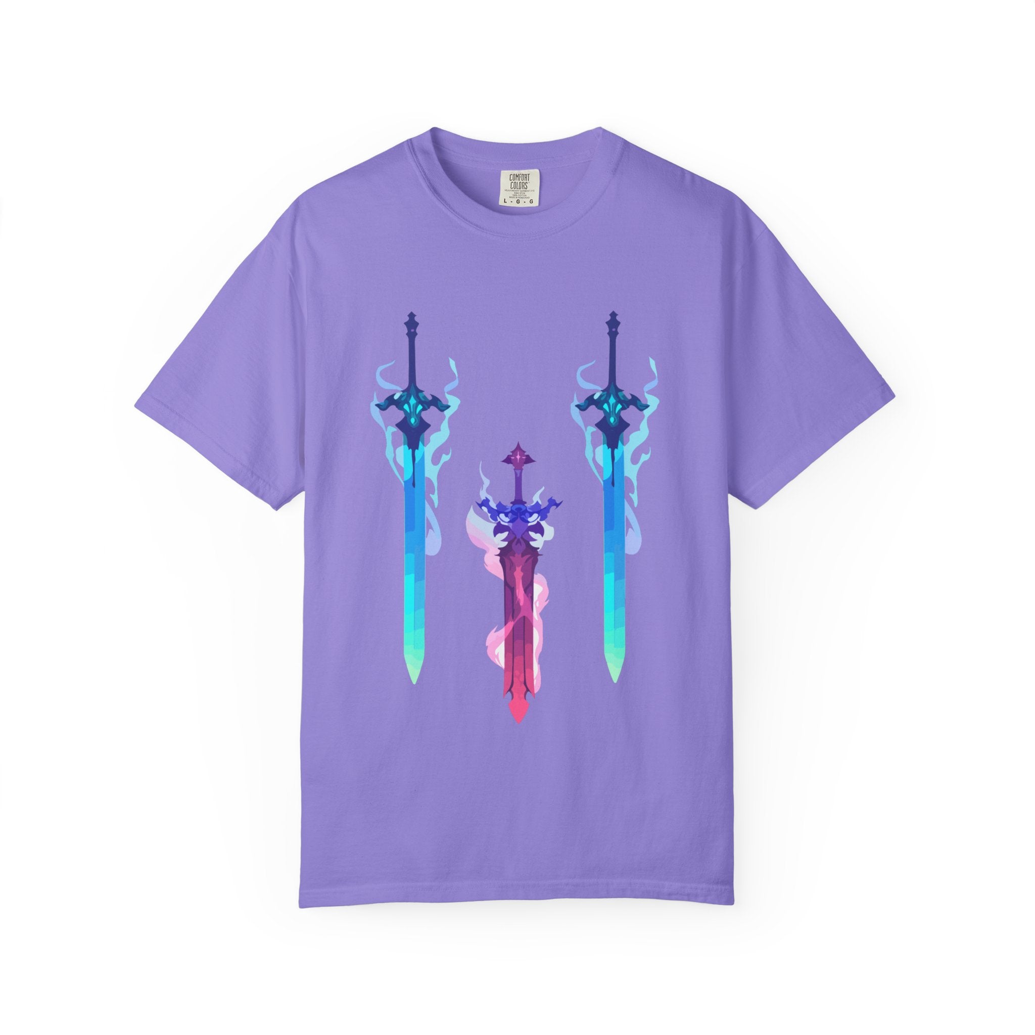 Aura Swords Graphic T-Shirt — Pastel Fantasy Trio