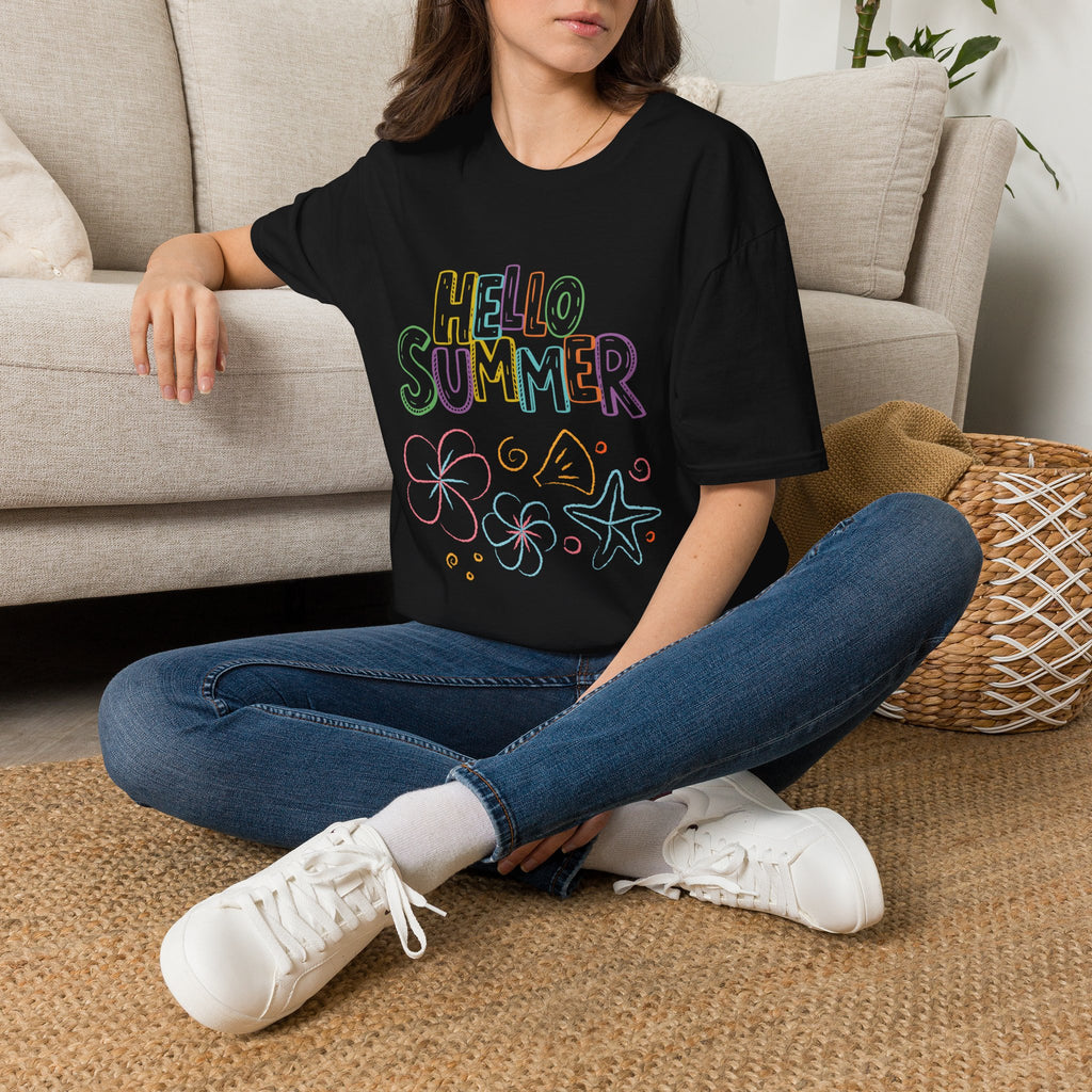 Hello Summer T-Shirt — Pastel Beach Vibes Graphic Tee