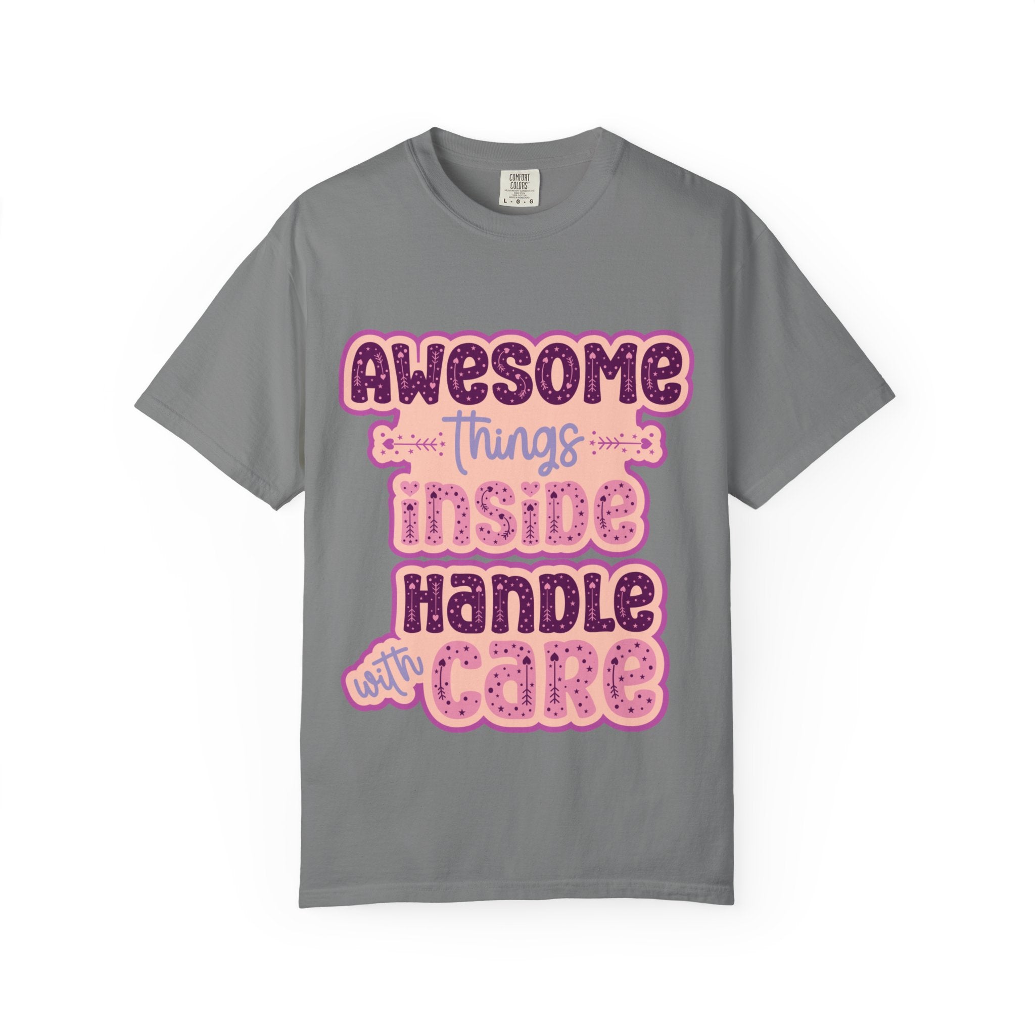 Retro "Awesome Things Inside, Handle With Care" T-Shirt