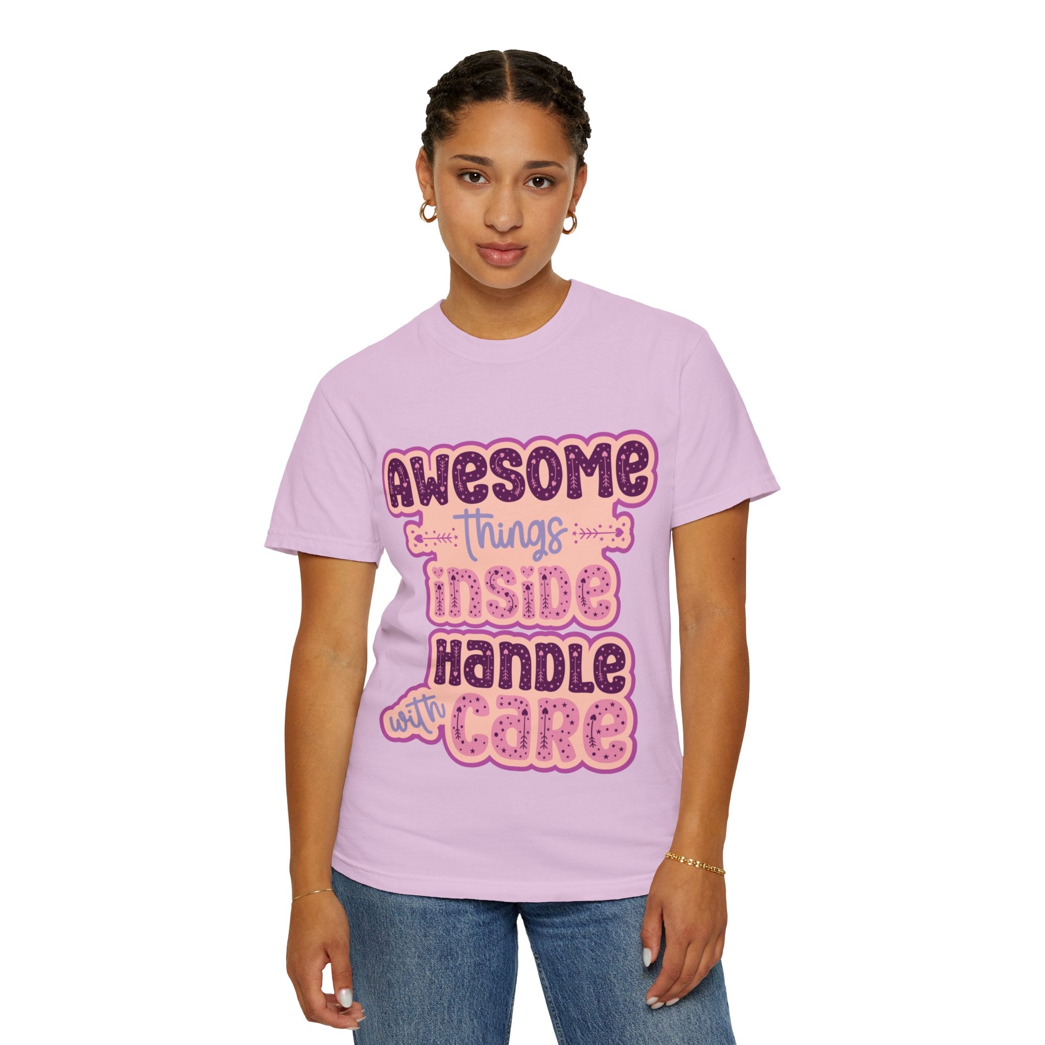 Retro "Awesome Things Inside, Handle With Care" T-Shirt