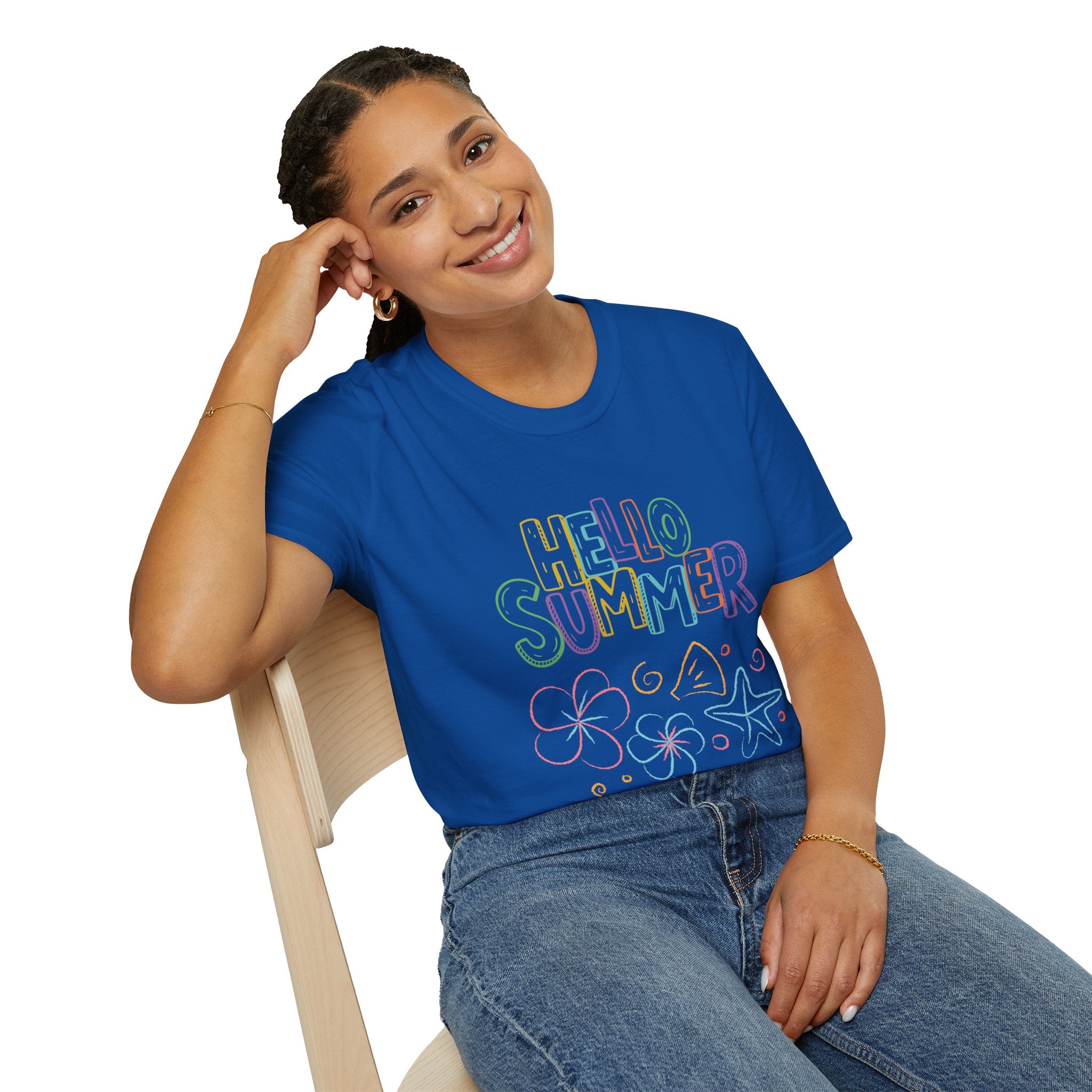 Hello Summer T-Shirt — Pastel Beach Vibes Graphic Tee