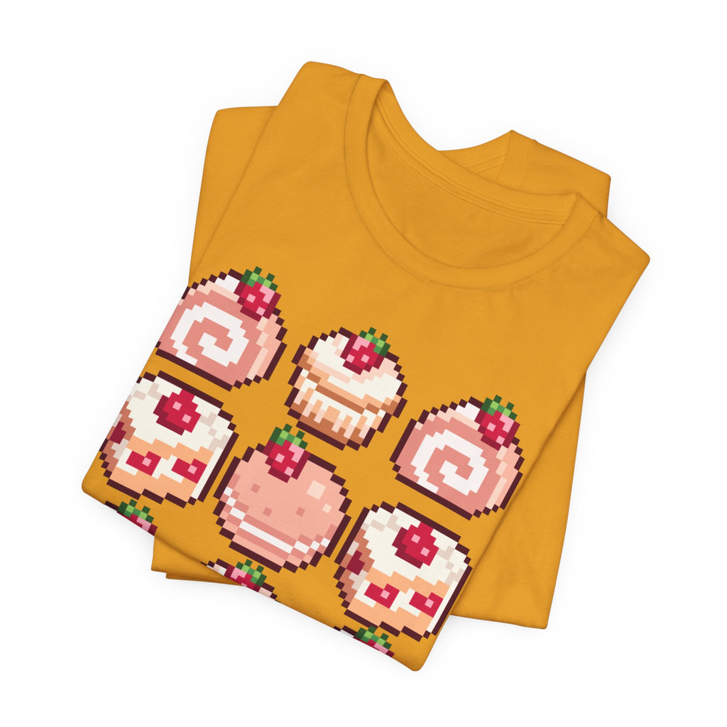 Kawaii Strawberry Pastry T-Shirt — Cute Pixel Dessert Tee