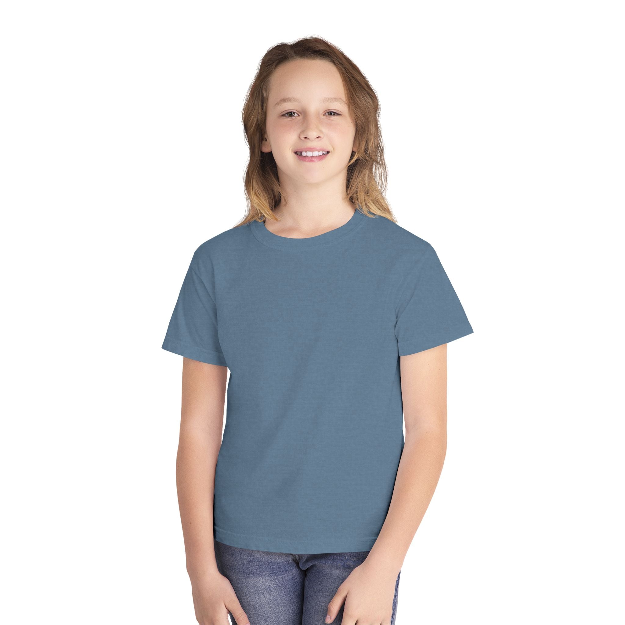 Kids Plain Colored T-Shirt — Classic Youth Midweight Tee