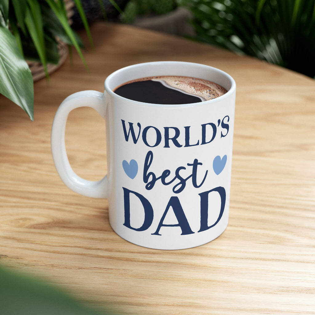 World's Best Dad Ceramic Mug — 11oz & 15oz Coffee Cup