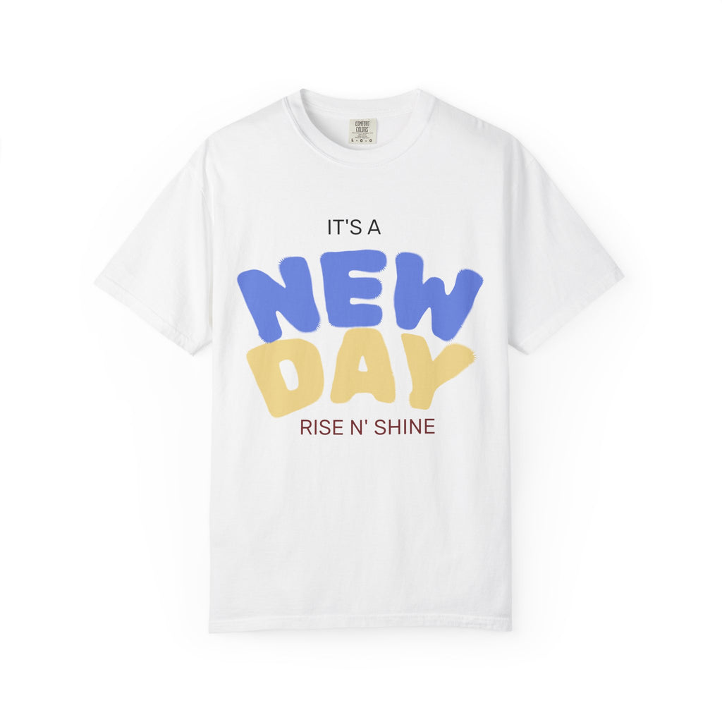 New Day "Rise N' Shine" T-Shirt — Happy and Dazzling Graphic Tee