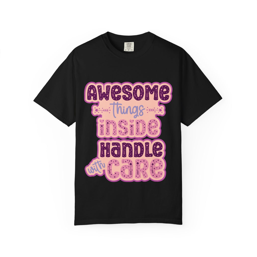 Retro "Awesome Things Inside, Handle With Care" T-Shirt