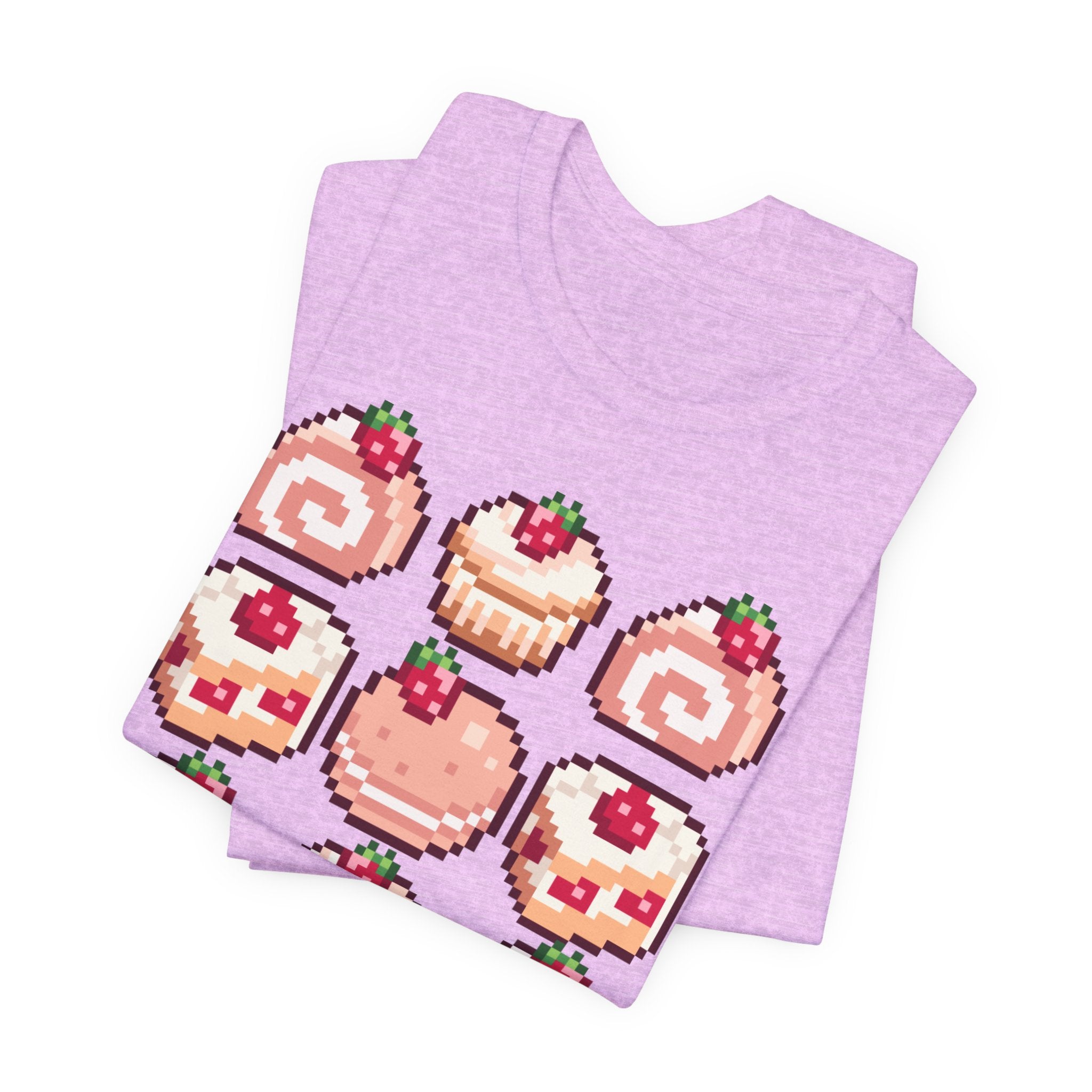 Kawaii Strawberry Pastry T-Shirt — Cute Pixel Dessert Tee