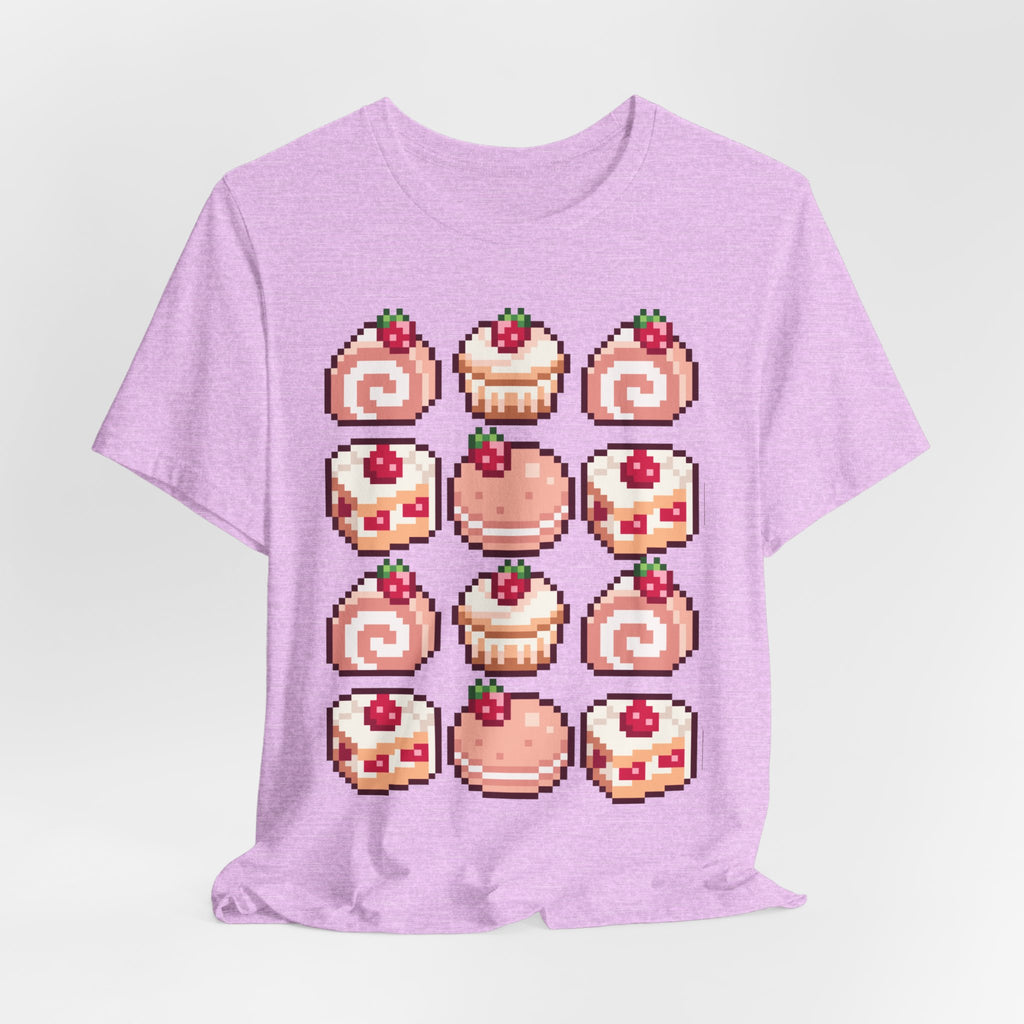 Kawaii Strawberry Pastry T-Shirt — Cute Pixel Dessert Tee