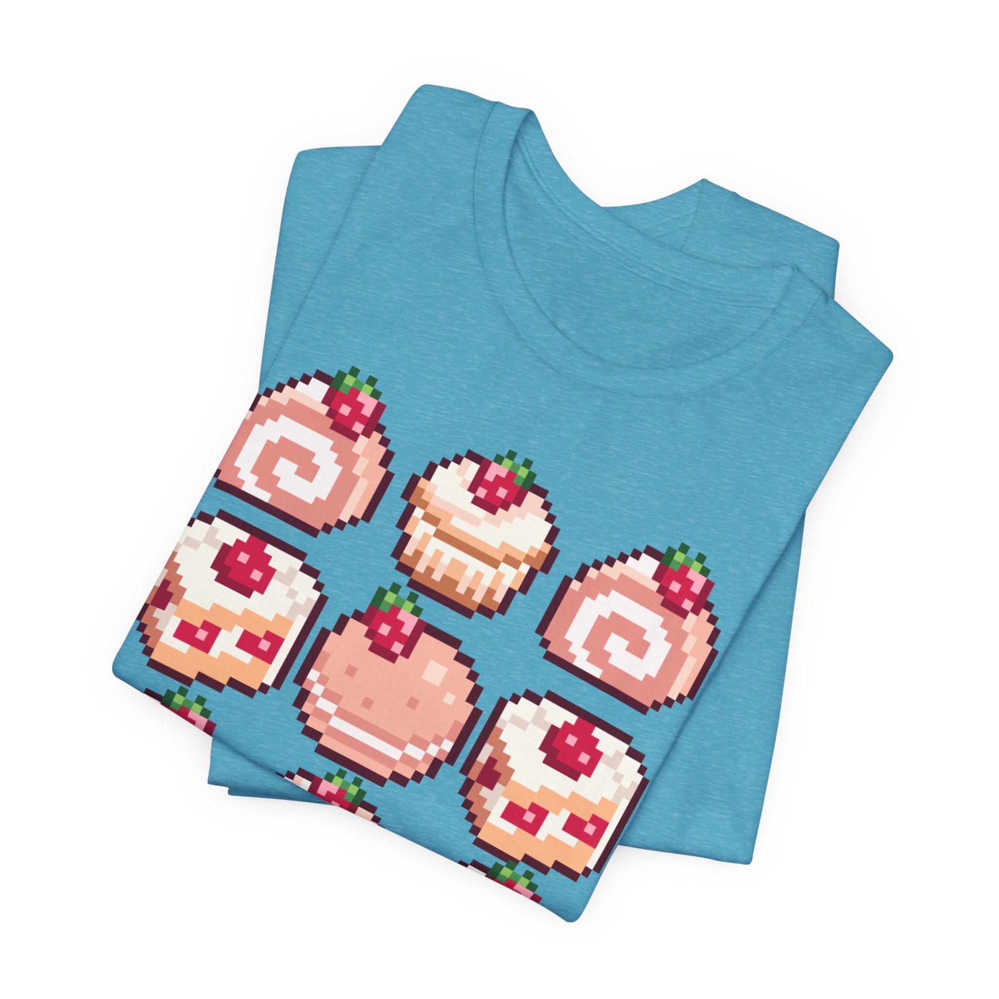 Kawaii Strawberry Pastry T-Shirt — Cute Pixel Dessert Tee