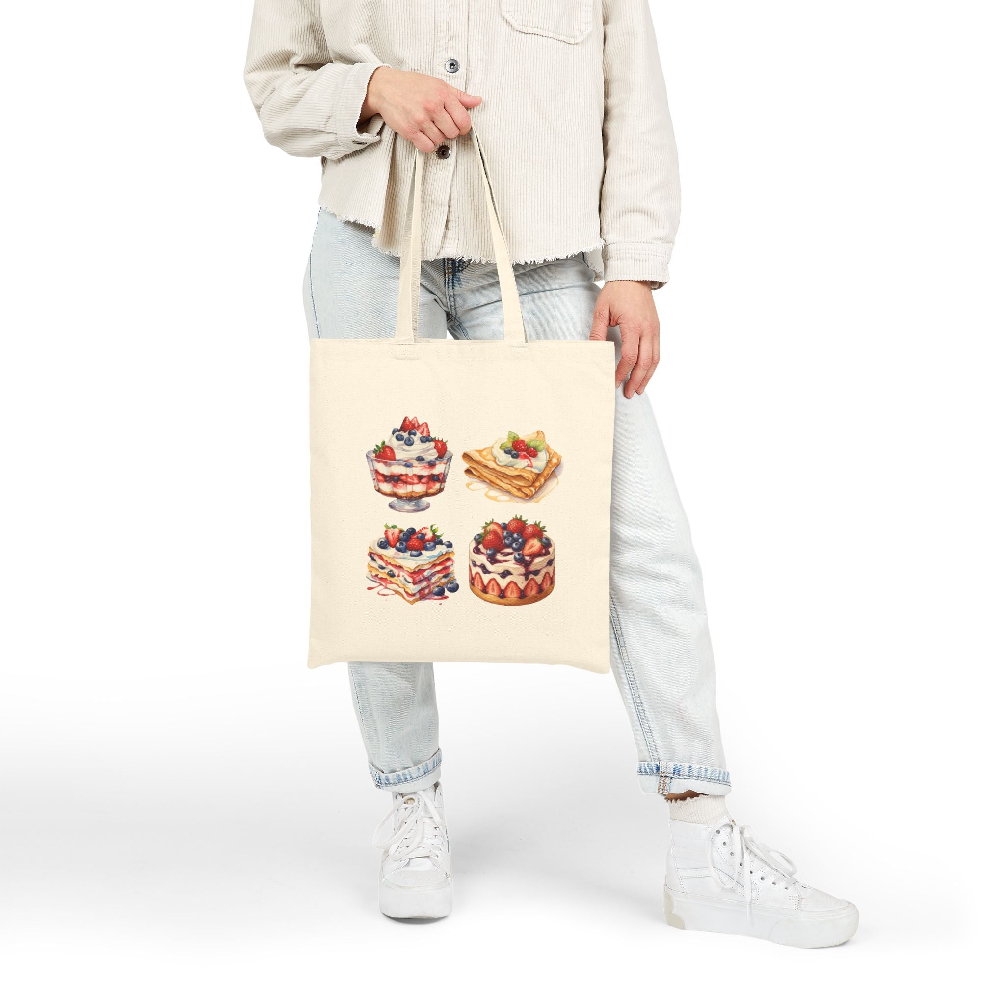 Blueberry Dessert Canvas Tote Bag