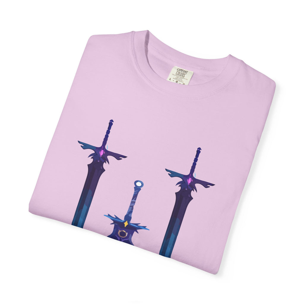 Magical Aura Swords Graphic Printed T-shirt — Pastel Fantasy Magical Swords