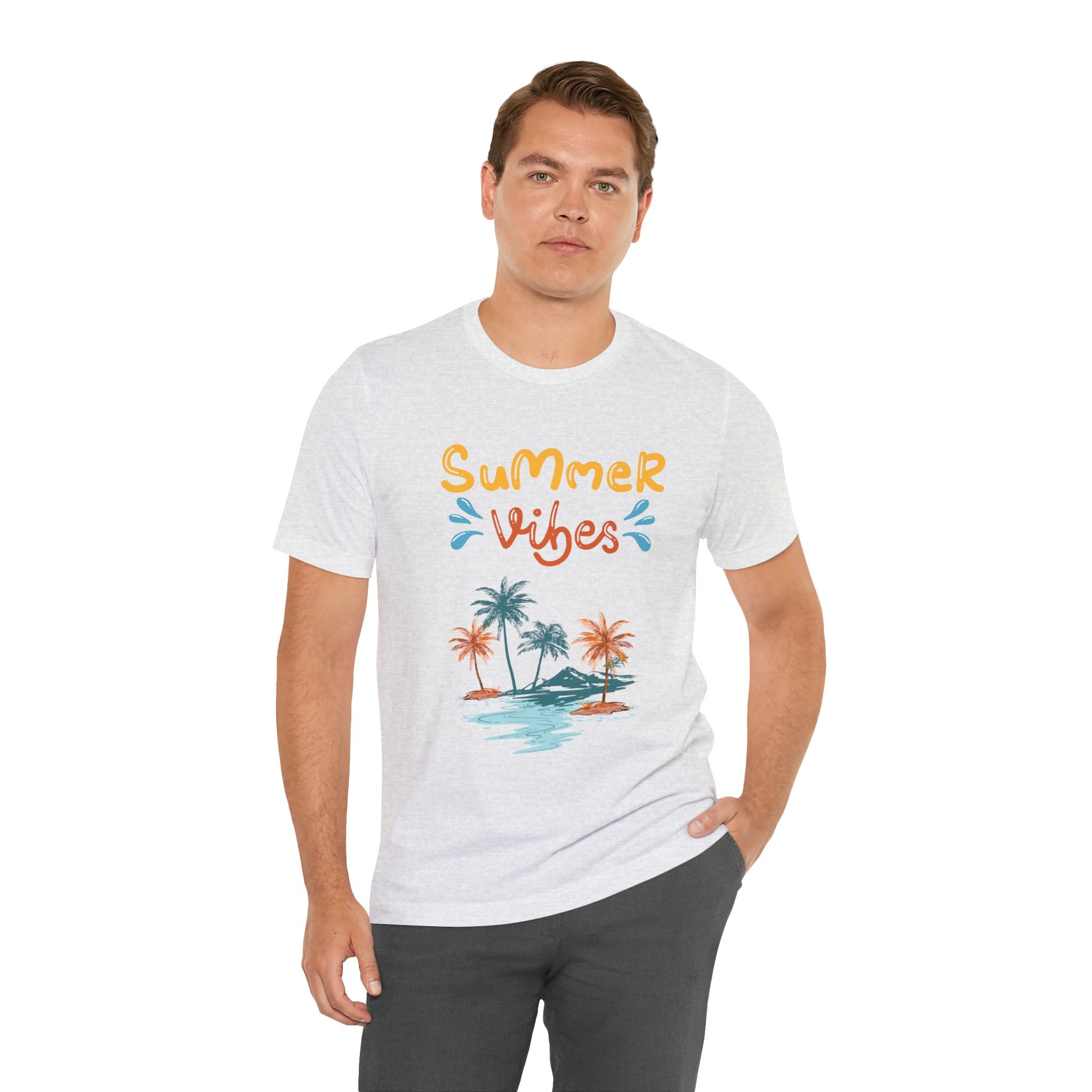 Hello Summer Tee – Pastel Beach Graphic T-Shirt