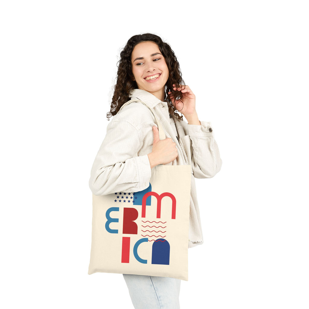 Cool American Vibes Cotton Canvas Tote Bag