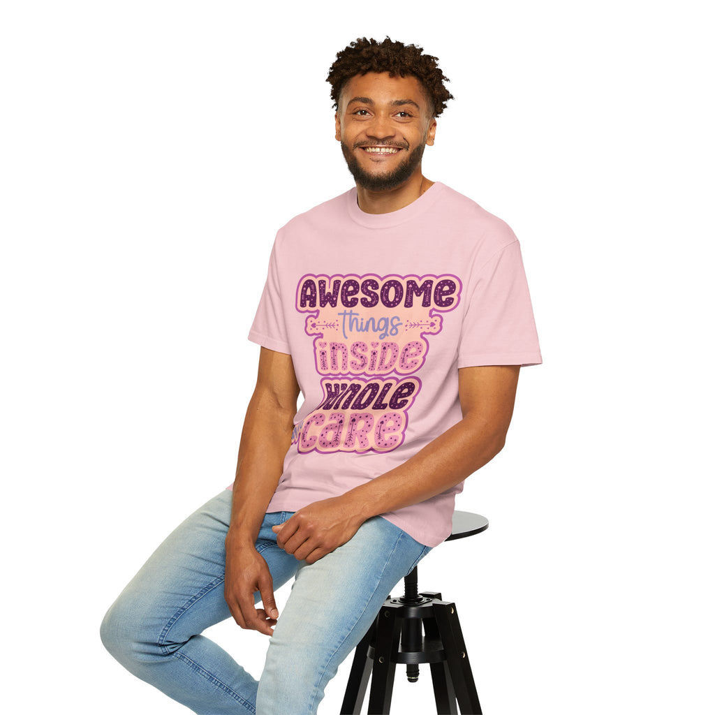 Retro "Awesome Things Inside, Handle With Care" T-Shirt
