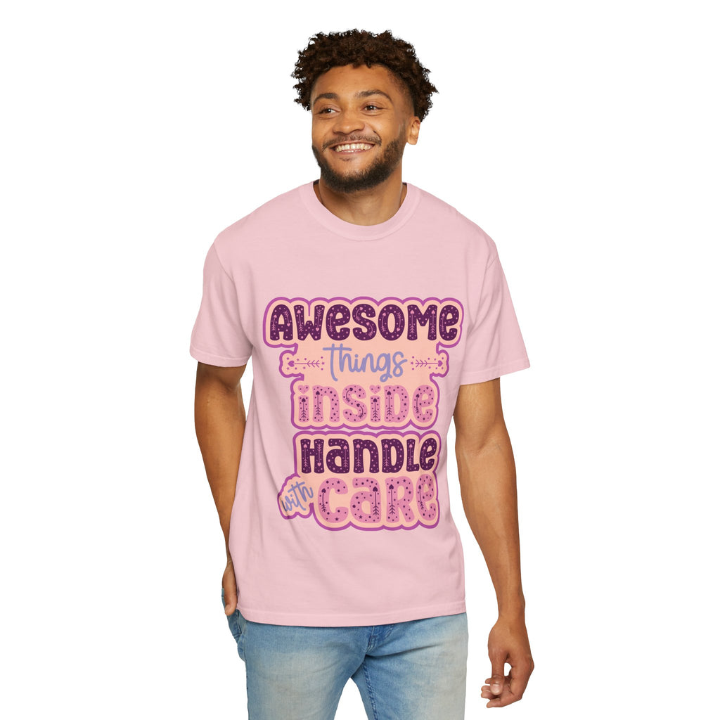Retro "Awesome Things Inside, Handle With Care" T-Shirt
