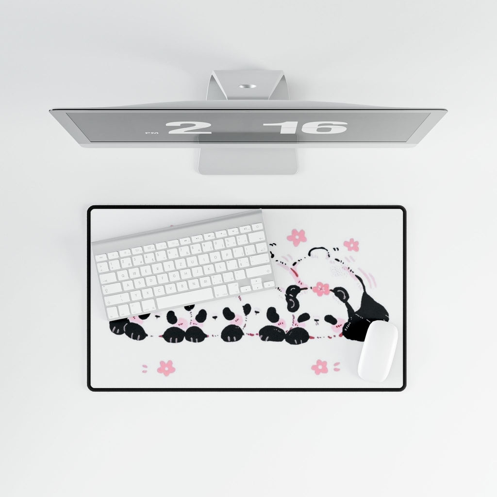 Sleeping Panda Desk Mat — Sakura Baby Pandas Keyboard Mouse Pad
