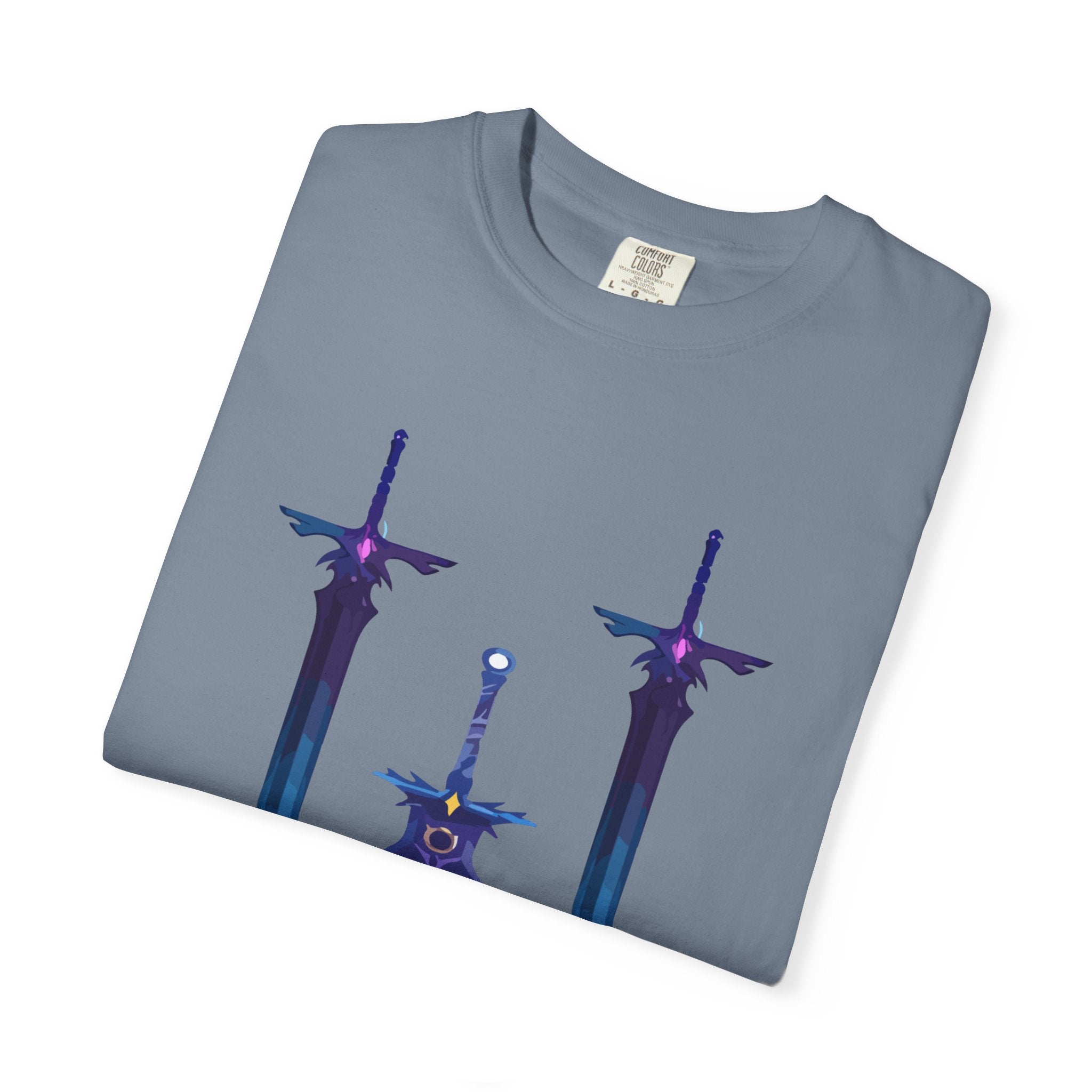 Magical Aura Swords Graphic Printed T-shirt — Pastel Fantasy Magical Swords