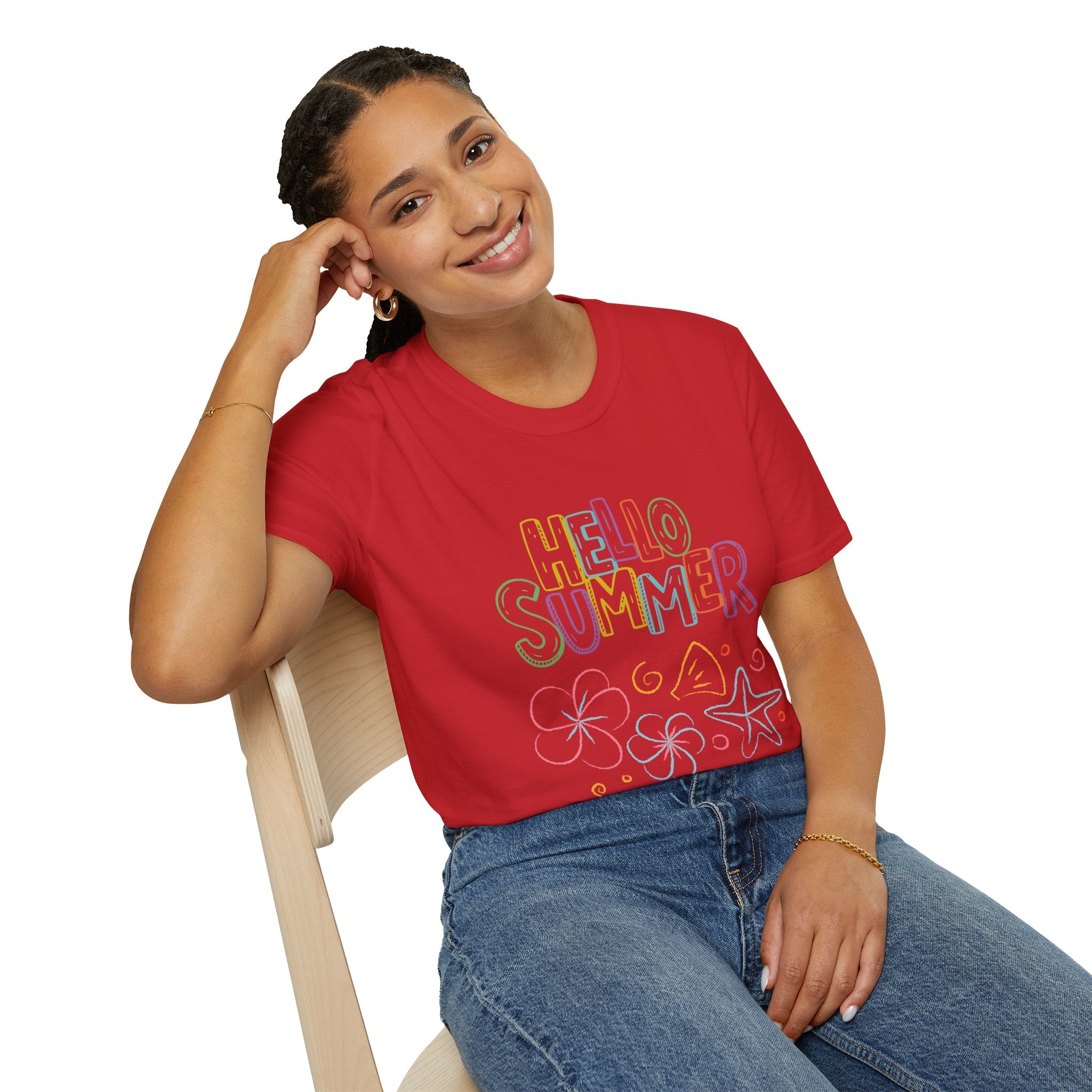 Hello Summer T-Shirt — Pastel Beach Vibes Graphic Tee