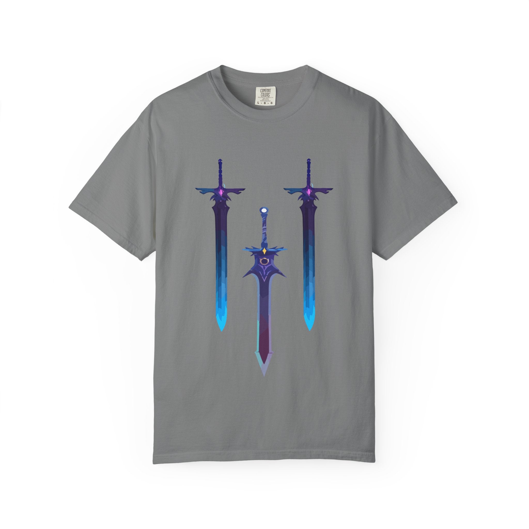 Magical Aura Swords Graphic Printed T-shirt — Pastel Fantasy Magical Swords