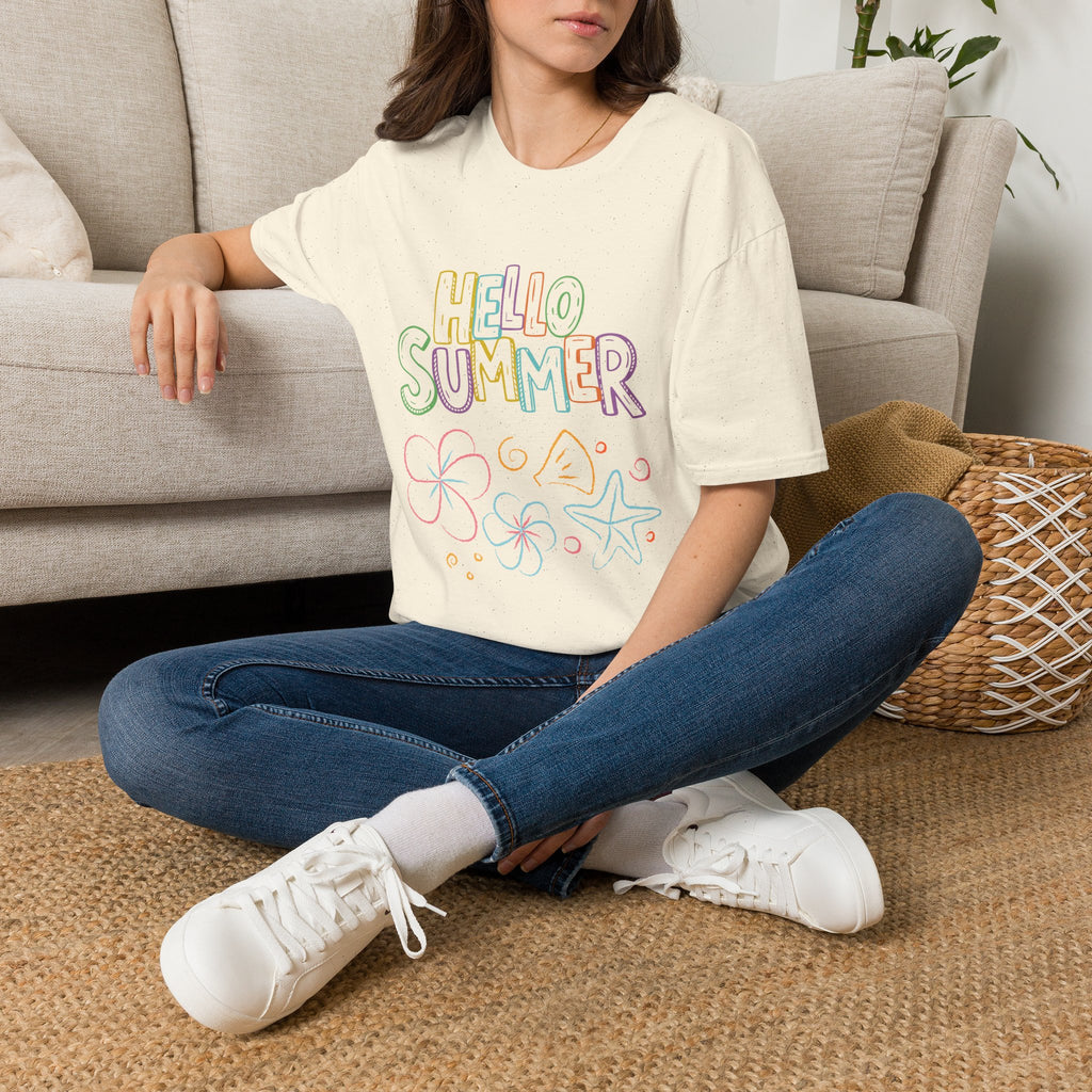Hello Summer T-Shirt — Pastel Beach Vibes Graphic Tee