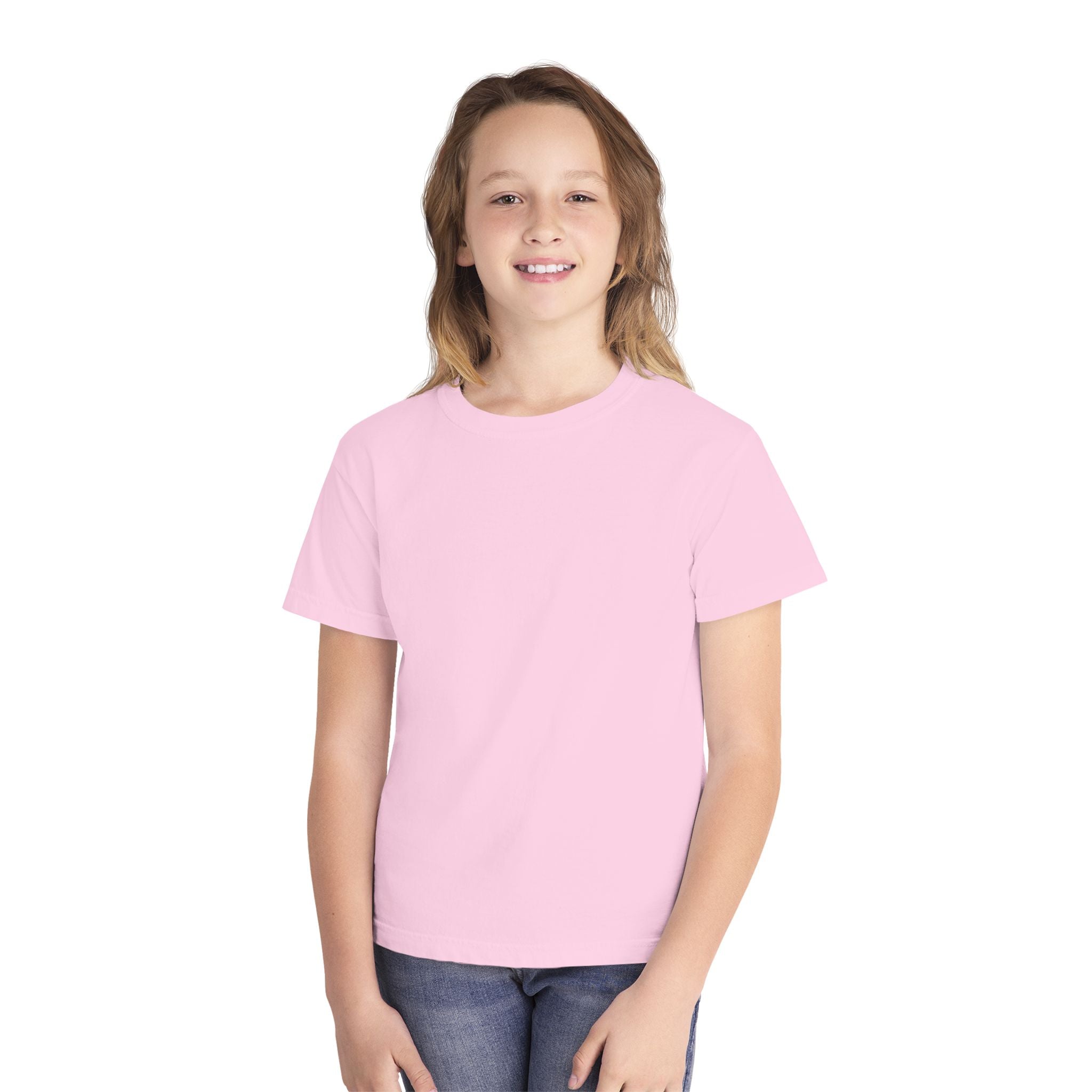 Kids Plain Colored T-Shirt — Classic Youth Midweight Tee