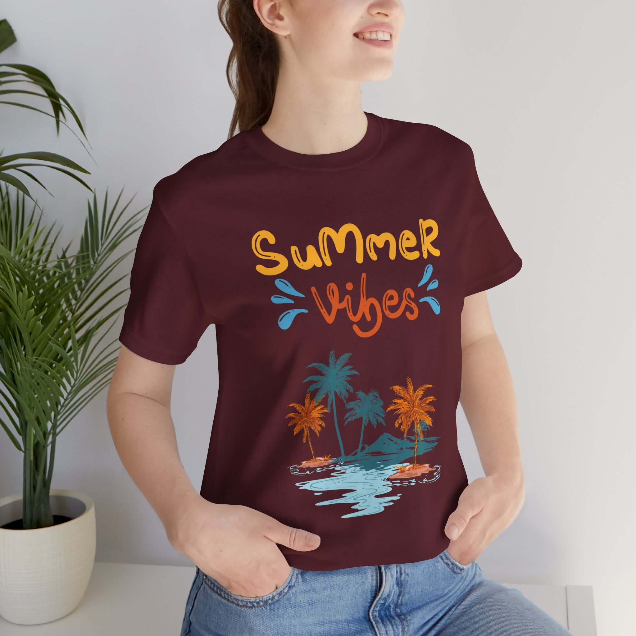 Hello Summer Tee – Pastel Beach Graphic T-Shirt