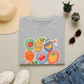 Fruit Label Graphic T-Shirt — Vintage Tropical Citrus Badges Tee