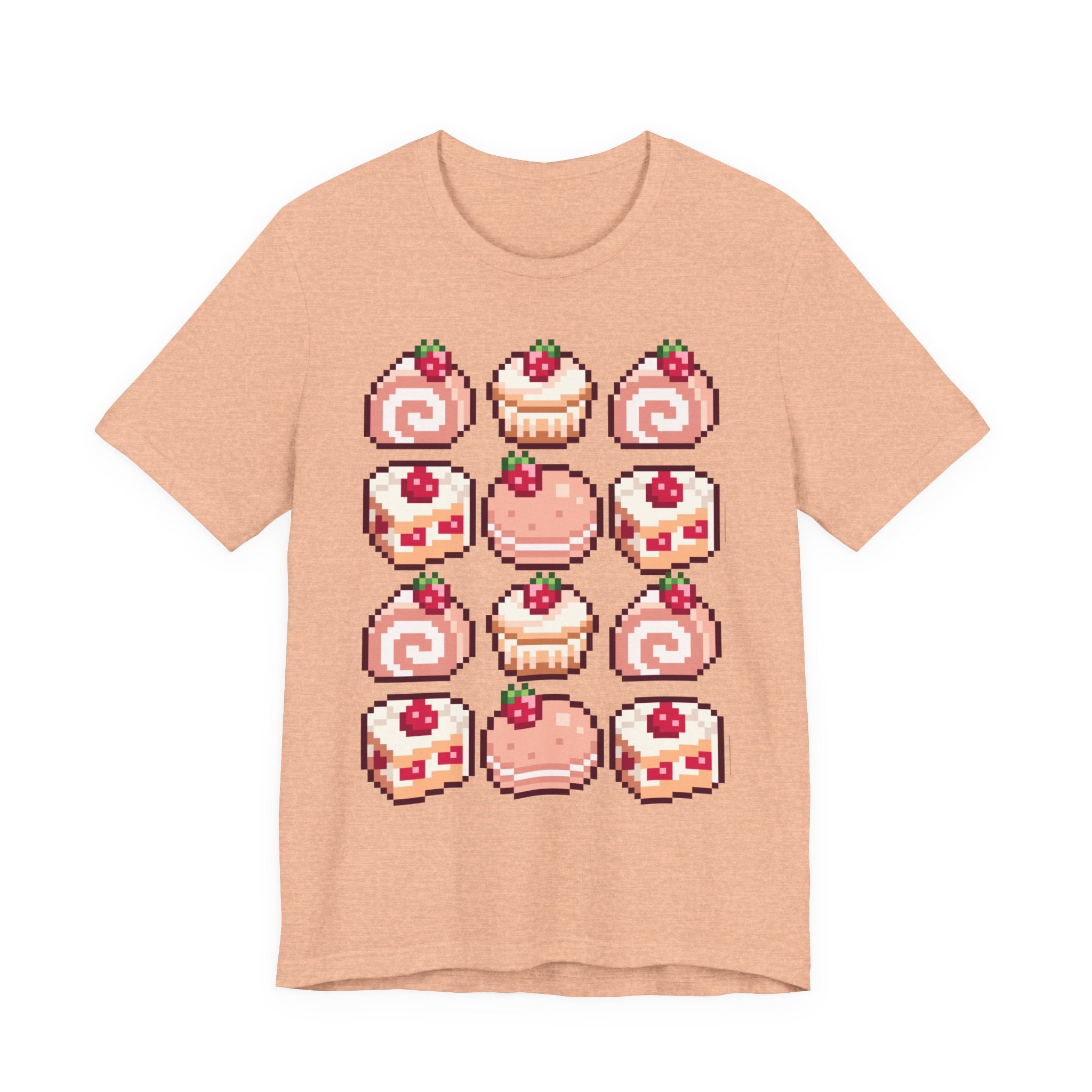 Kawaii Strawberry Pastry T-Shirt — Cute Pixel Dessert Tee