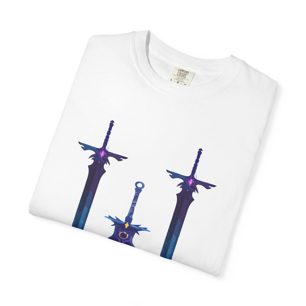 Magical Aura Swords Graphic Printed T-shirt — Pastel Fantasy Magical Swords