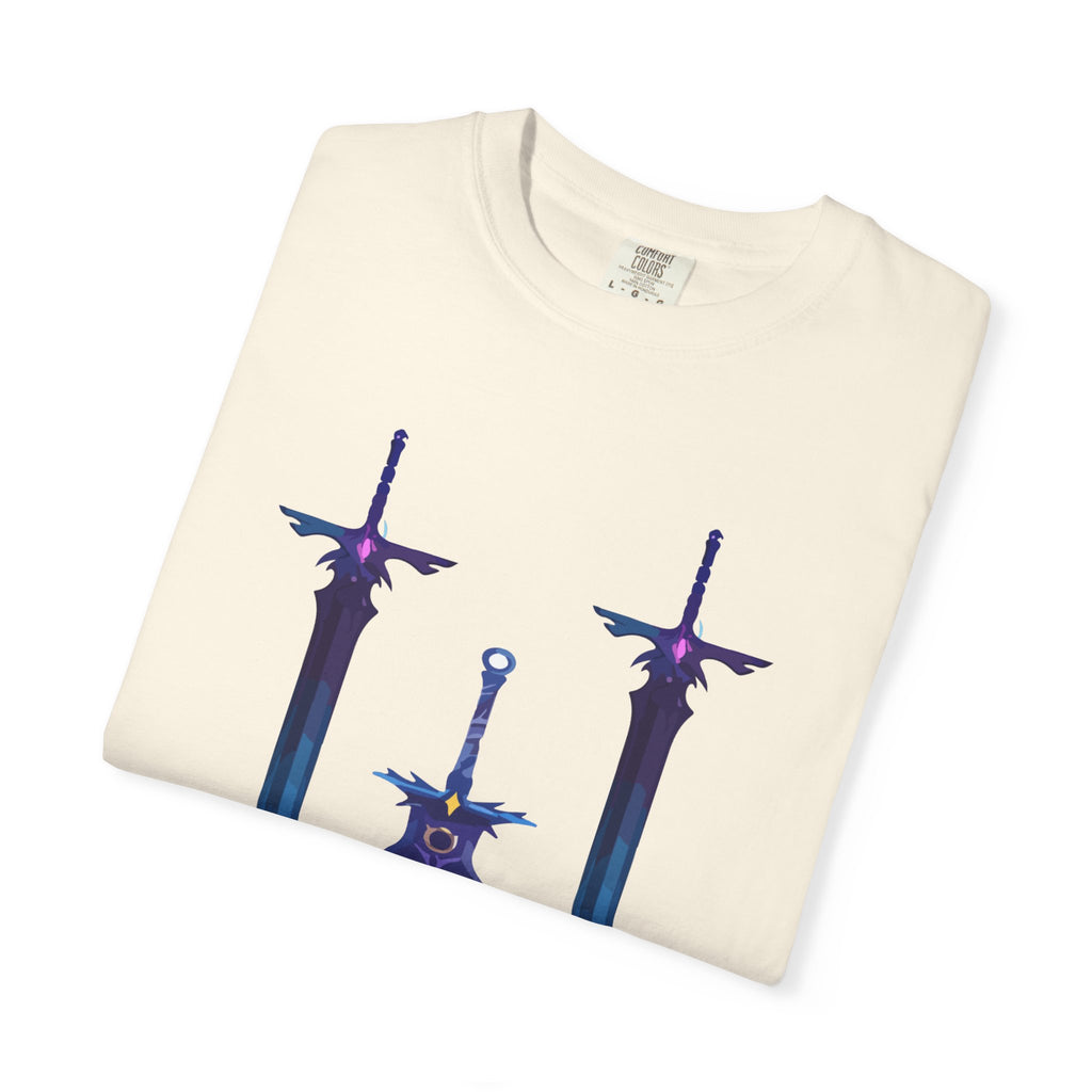 Magical Aura Swords Graphic Printed T-shirt — Pastel Fantasy Magical Swords