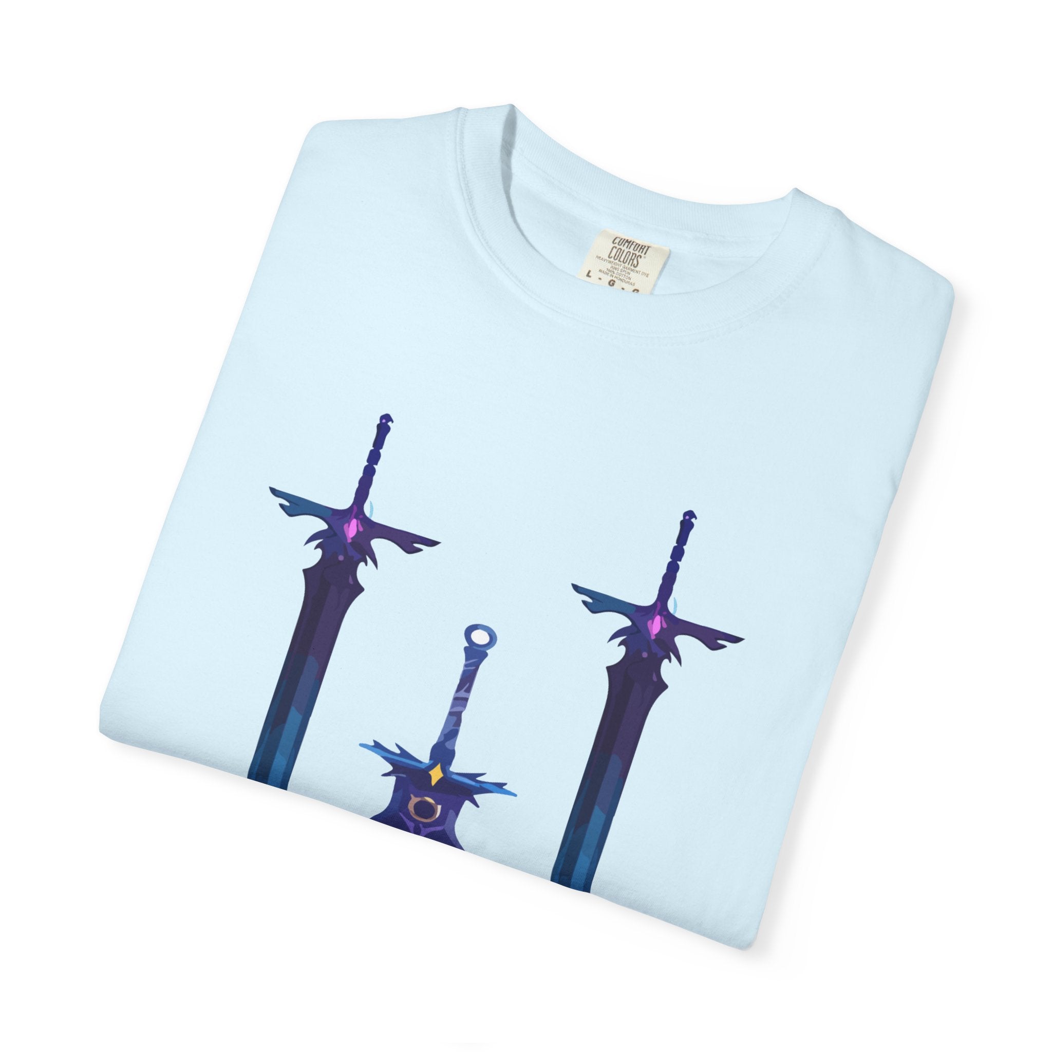 Magical Aura Swords Graphic Printed T-shirt — Pastel Fantasy Magical Swords